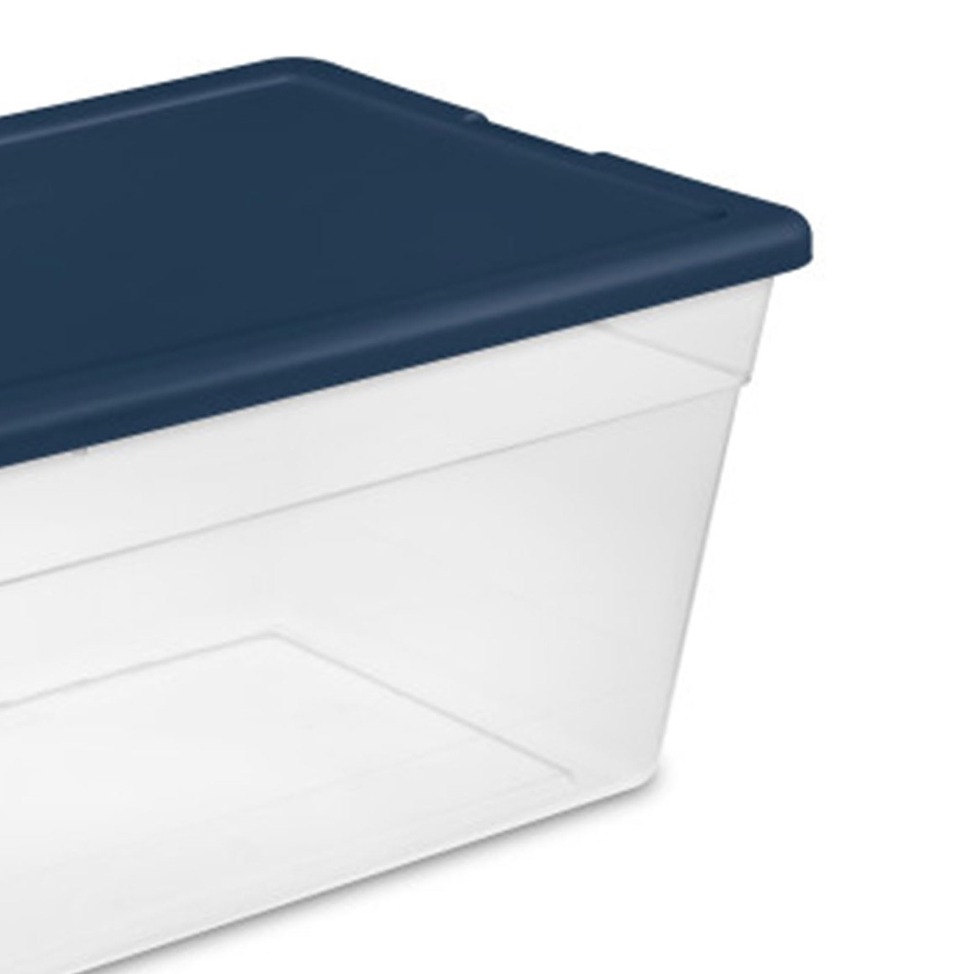 sterilite-56-quart-stackable-storage-box-with-lid-16-pack-marine-blue image 8