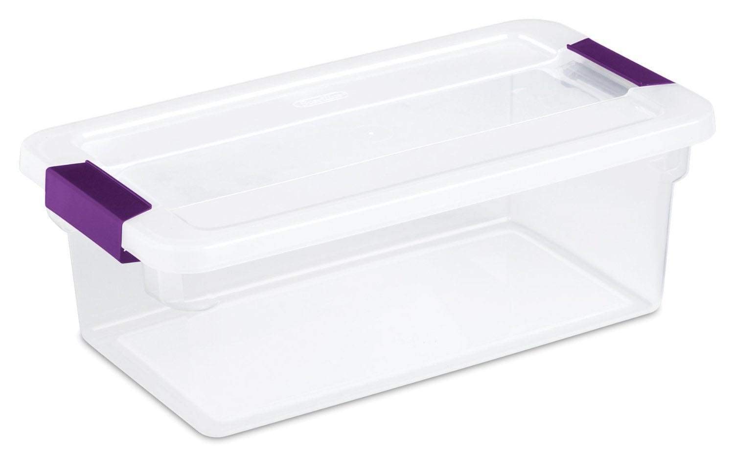 sterilite-15-quart-6-quart-clear-plastic-storage-totes-with-lids-24-pack image 8