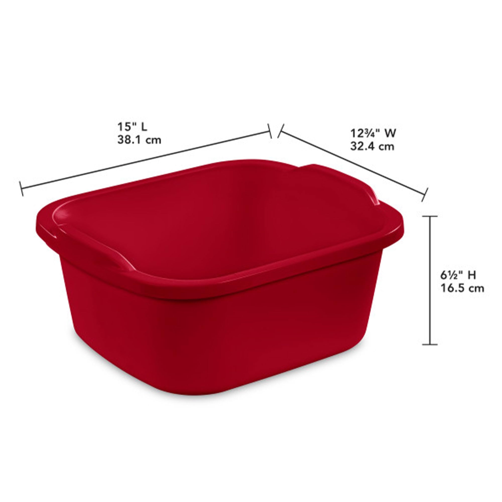 sterilite-extra-large-12-quart-dish-washing-storage-pan-red-8-pack image 3