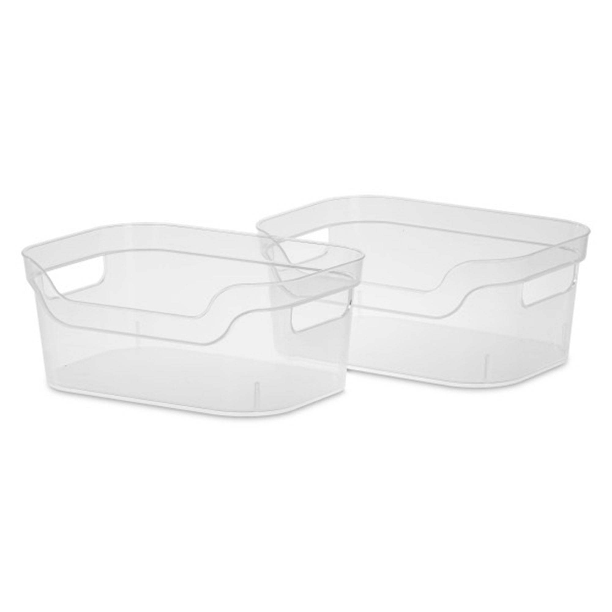 sterilite-9-5-x-6-5-x-4-inch-small-open-scoop-front-clear-storage-bin-with-carry image 2