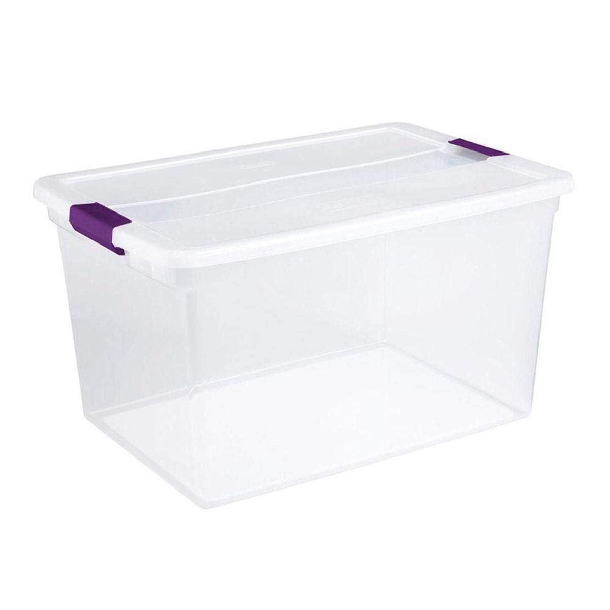 sterilite-106-quart-66-quart-clear-latching-storage-totes-with-secure-lids-4-pac image 3