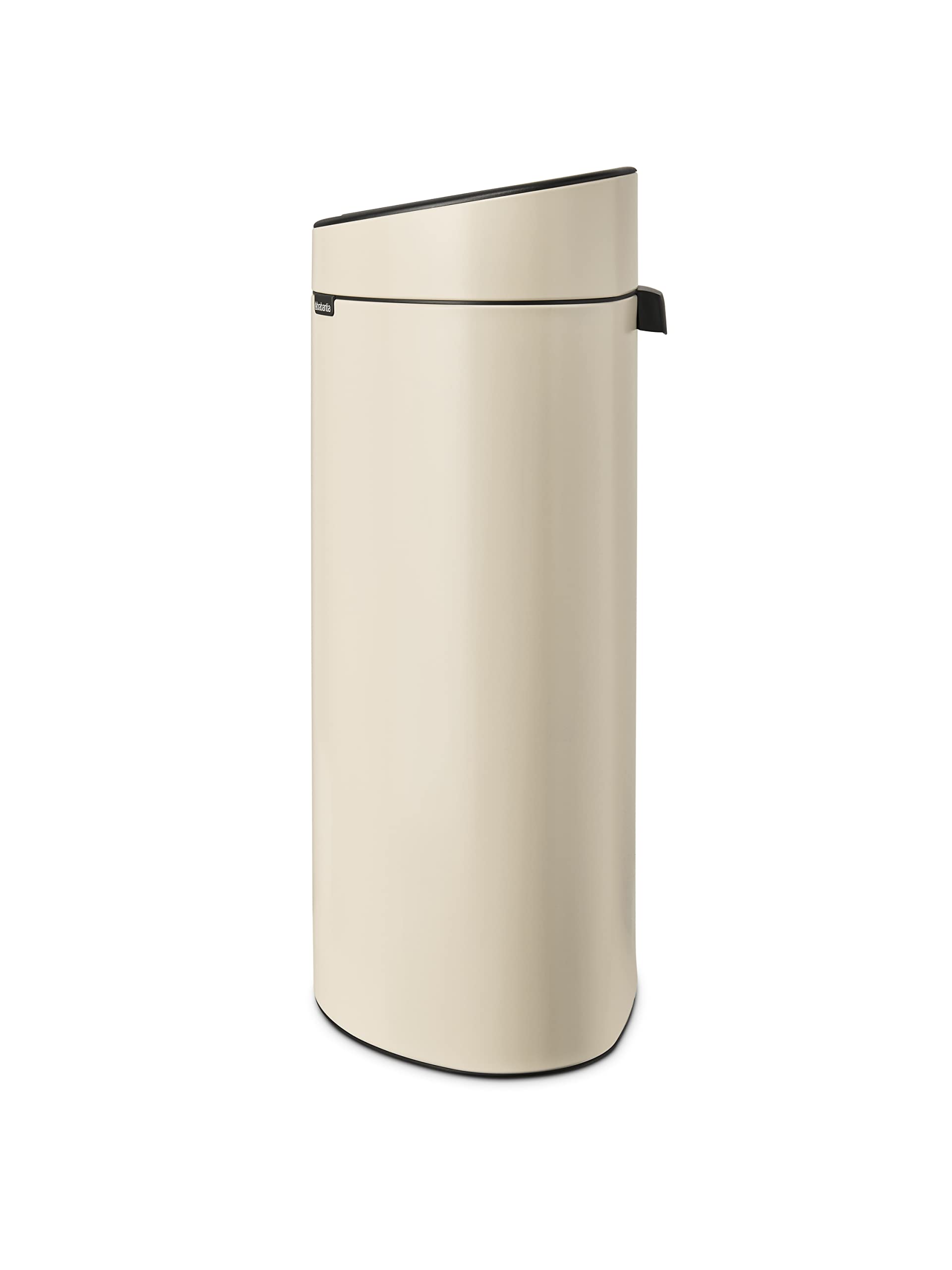 brabantia-press-top-kitchen-trash-can-with-flat-back-soft-beige-10-6-gallon-40l- image 2
