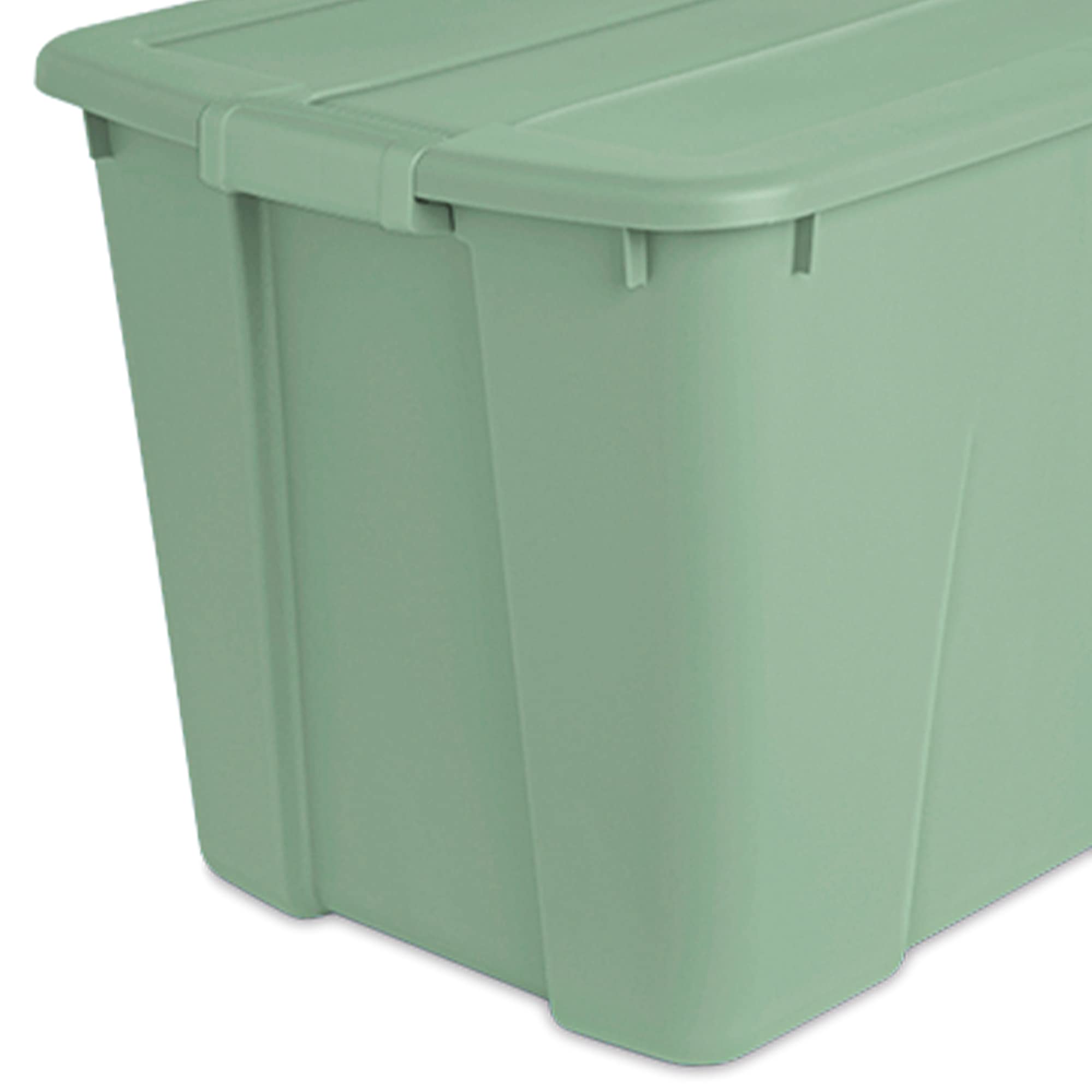 sterilite-20-gallon-stackable-plastic-storage-tote-with-latching-lid-6-pack-cris image 4