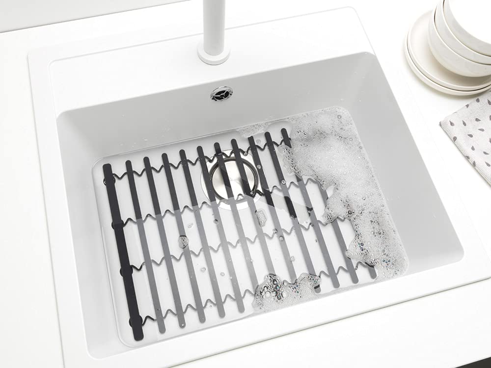 brabantia-extendable-dish-drying-mat-dark-gray-silicone-heat-resistant-kitchen-m image 6