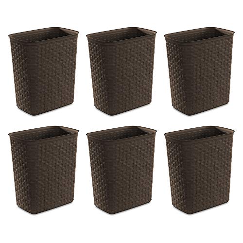 sterilite-weave-5-8-gallon-plastic-wastebasket-6-pack image 5