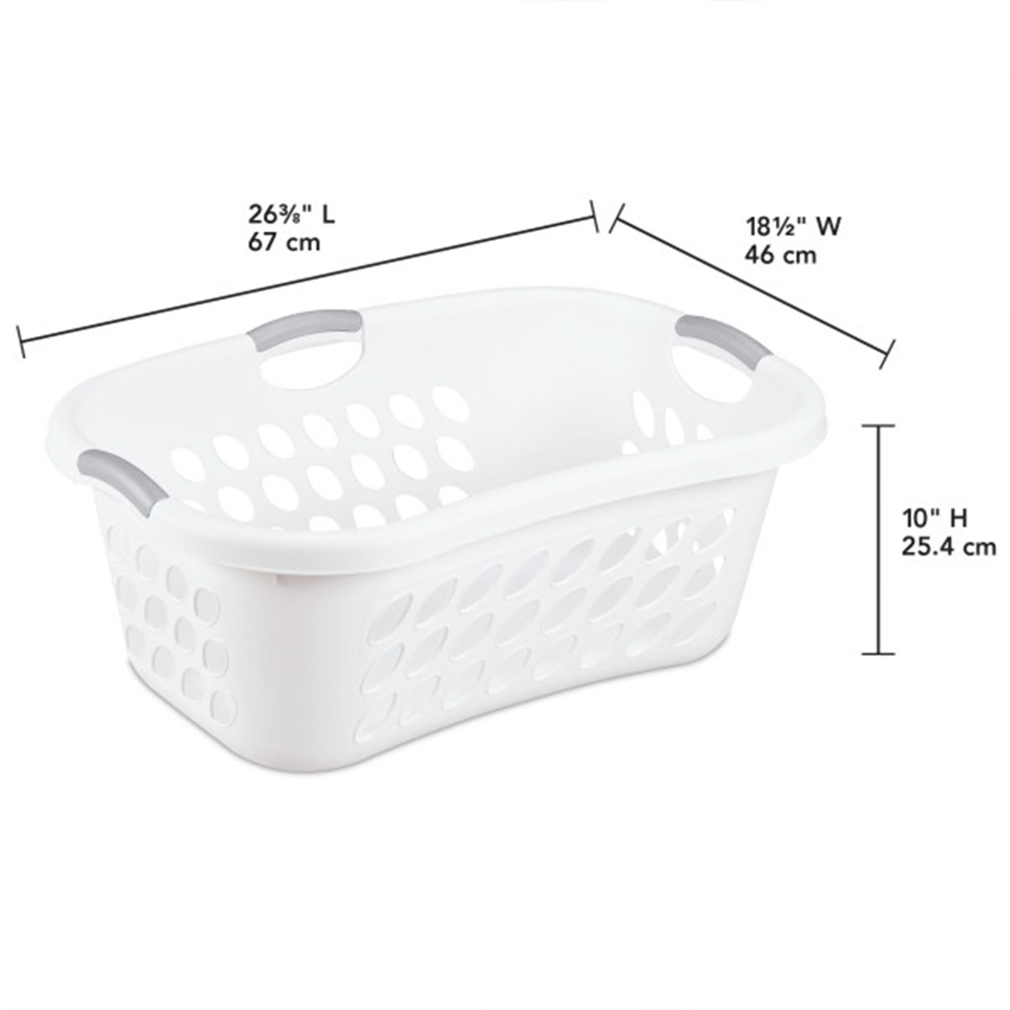 sterilite-6-pack-ultra-hiphold-laundry-basket-1-25-bushel-capacity-white-with-ti image 2