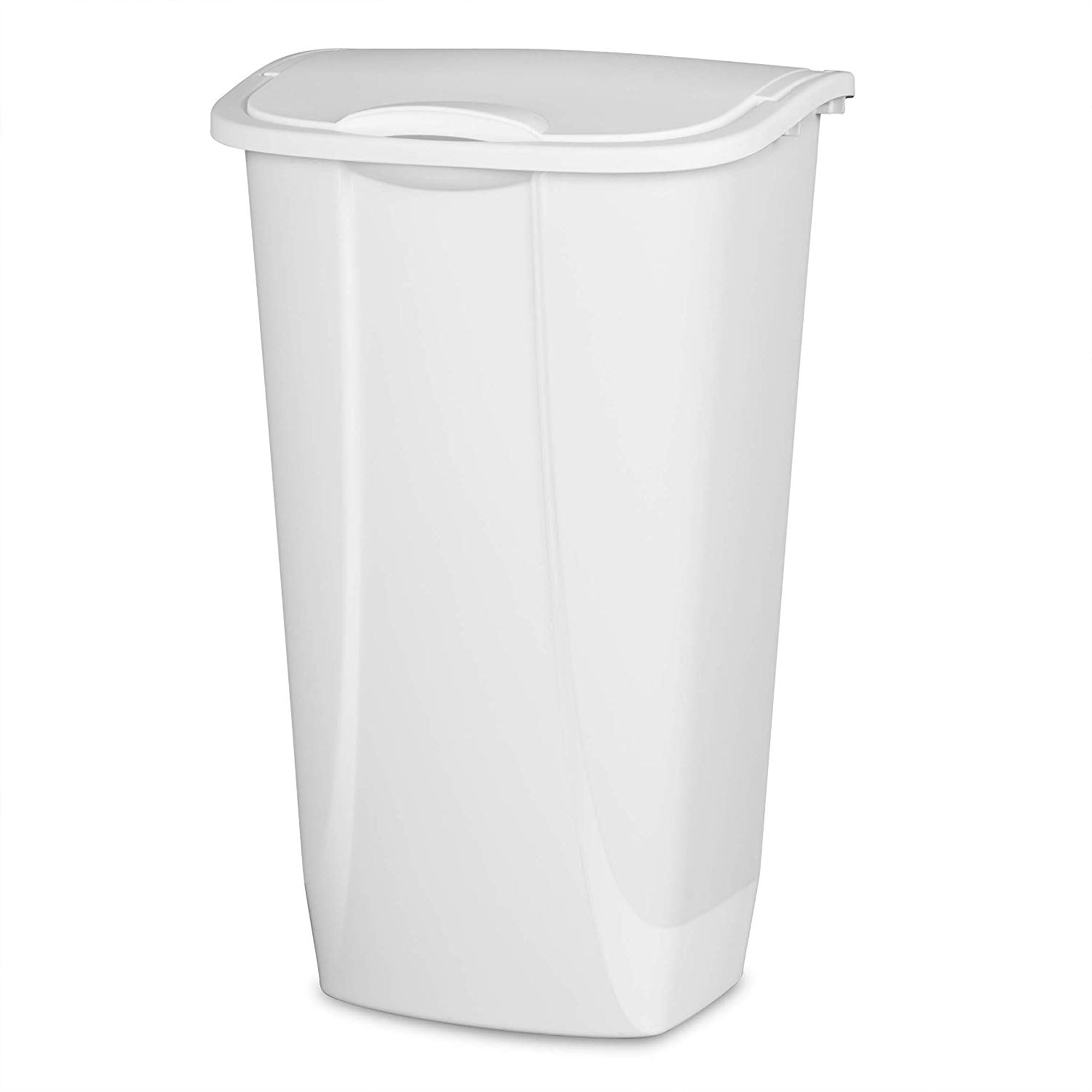sterilite-11-gallon-42-liter-swingtop-wastebasket-white-6-pack image 1