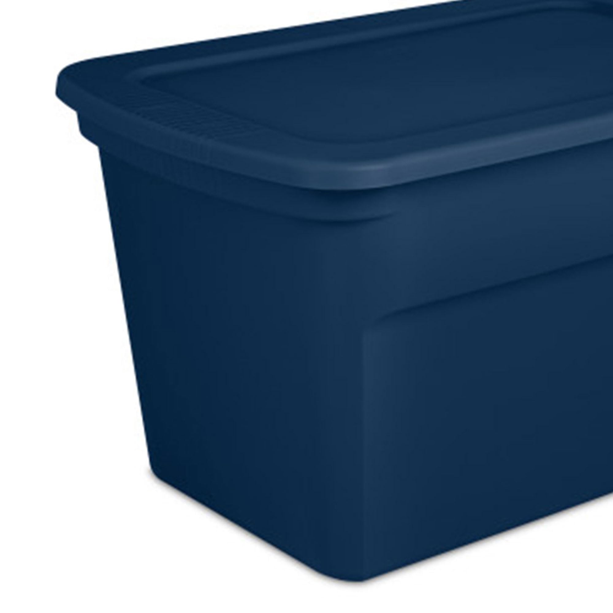 sterilite-6-pack-30-gallon-storage-tote-with-snap-lids-marine-blue image 8