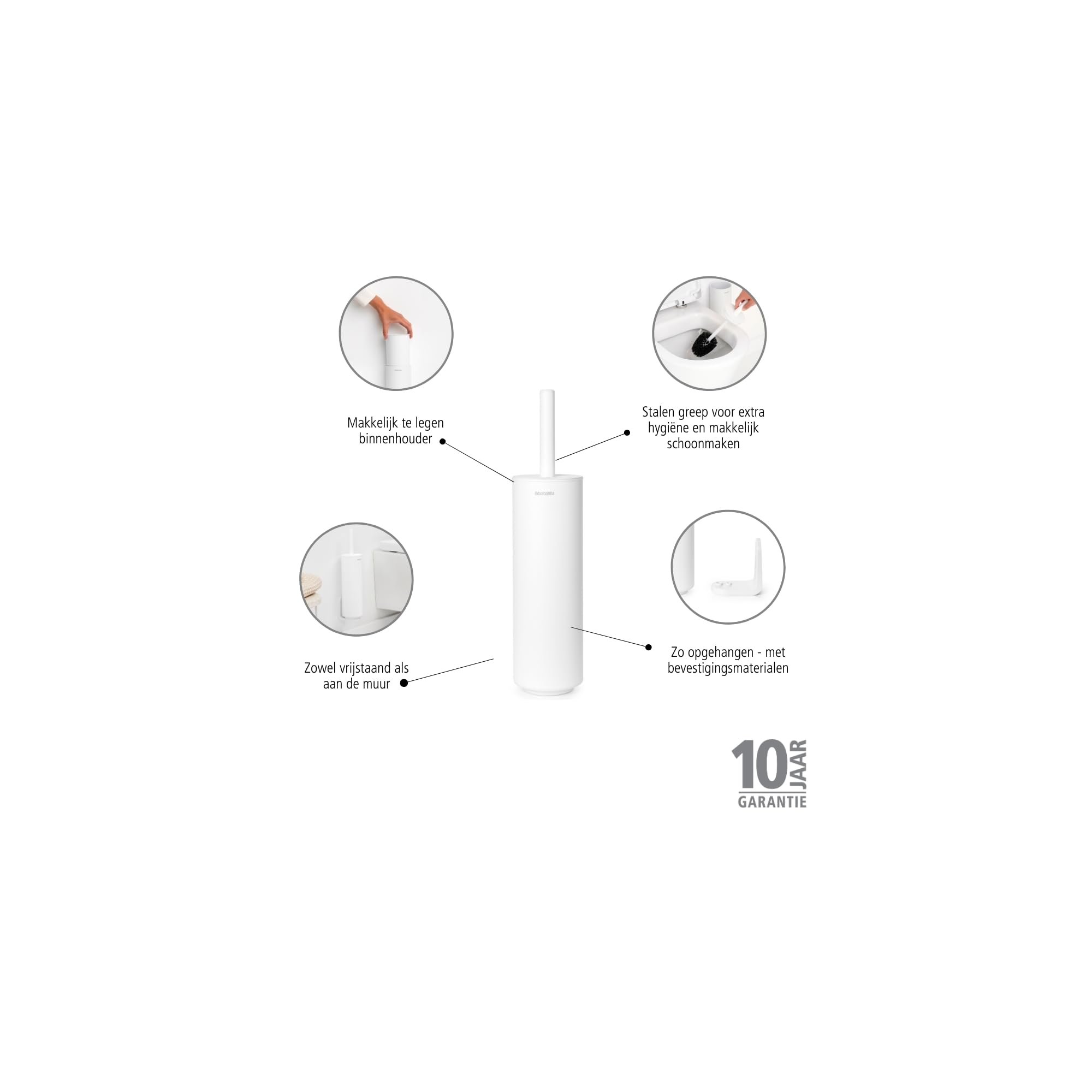 brabantia-mindset-toilet-brush-holder-mineral-fresh-white-bristle-brush-wall-mou image 3