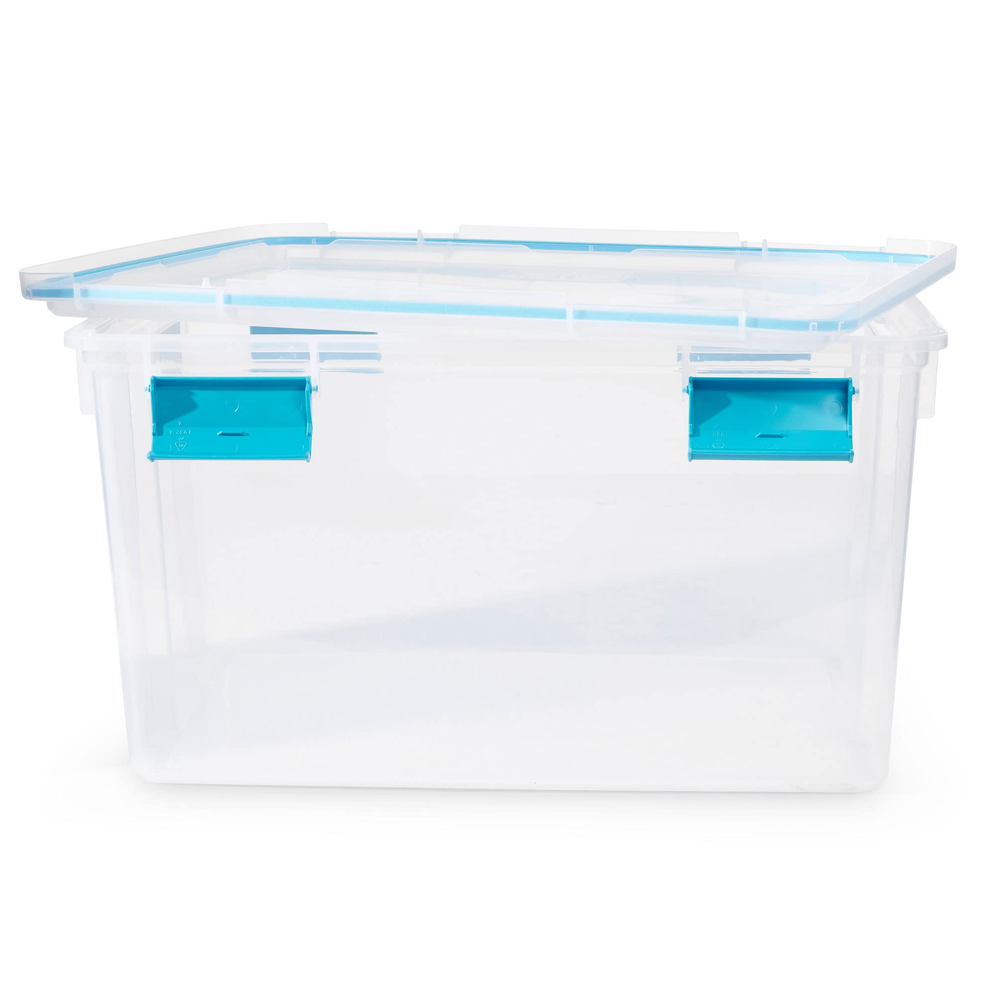 sterilite-54-quart-gasket-box-clear-storage-tote-with-blue-latches-8-pack-for-ai image 7