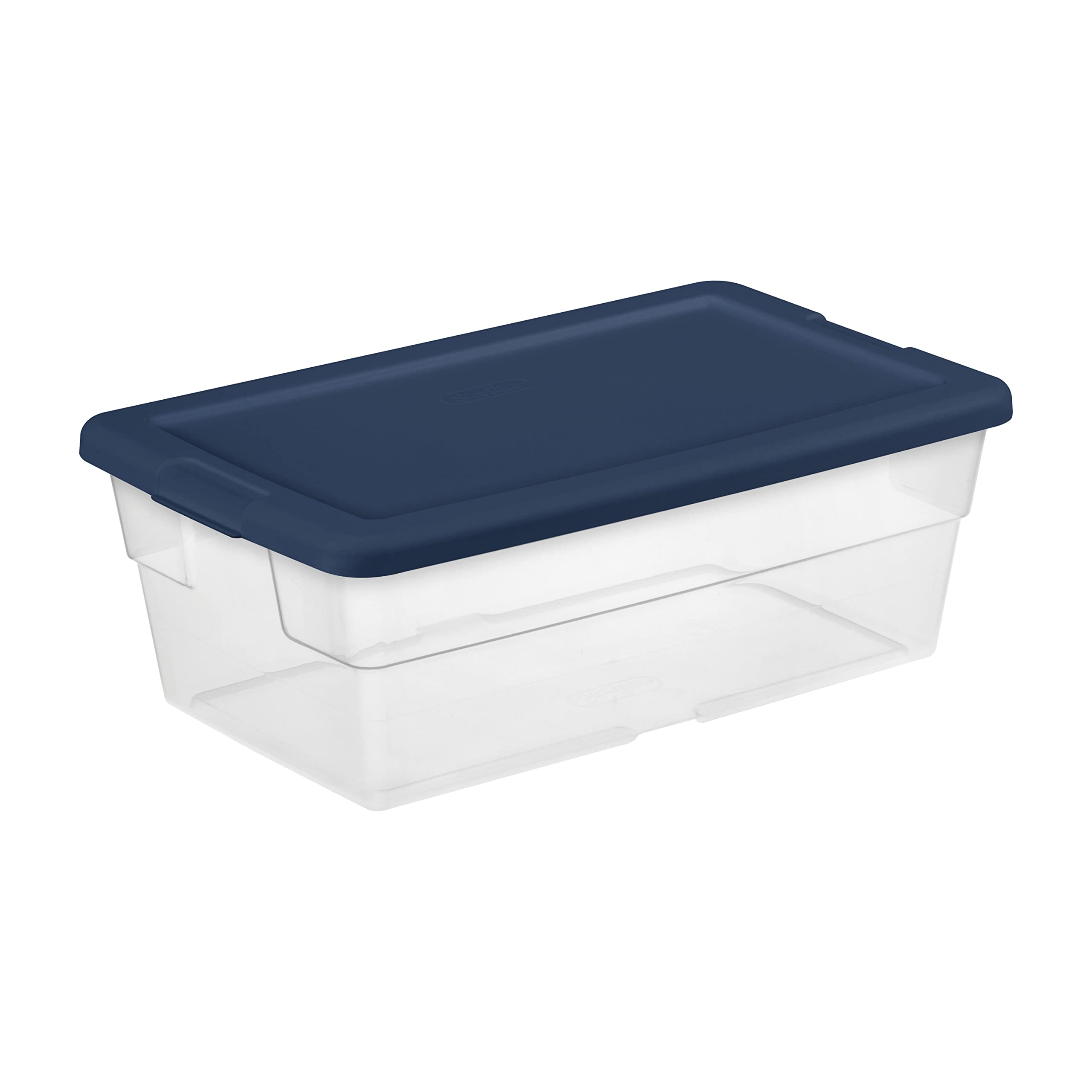 sterilite-stackable-6-quart-clear-storage-box-with-handles-and-blue-lid-90-pack- image 3