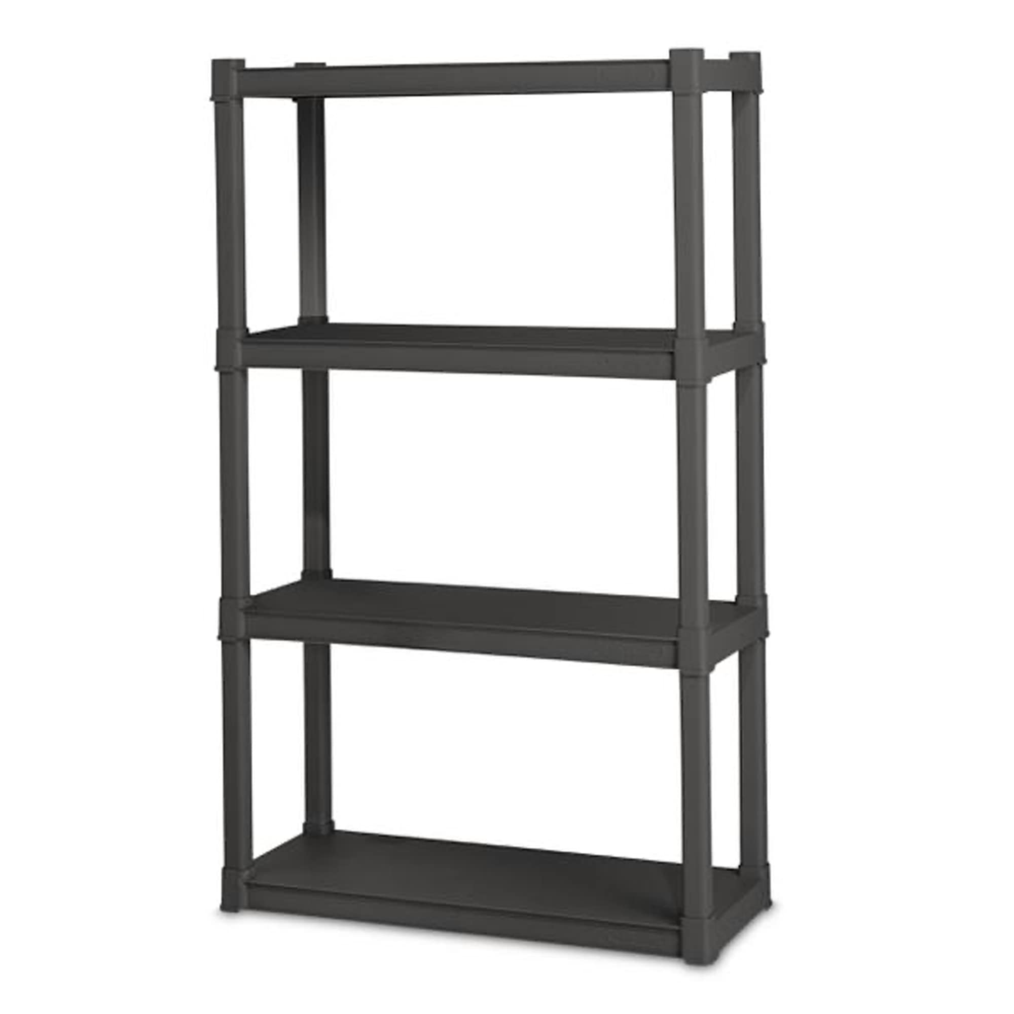 sterilite-2-pack-heavy-duty-plastic-storage-shelves-4-shelf-shelving-unit-gray-g image 4