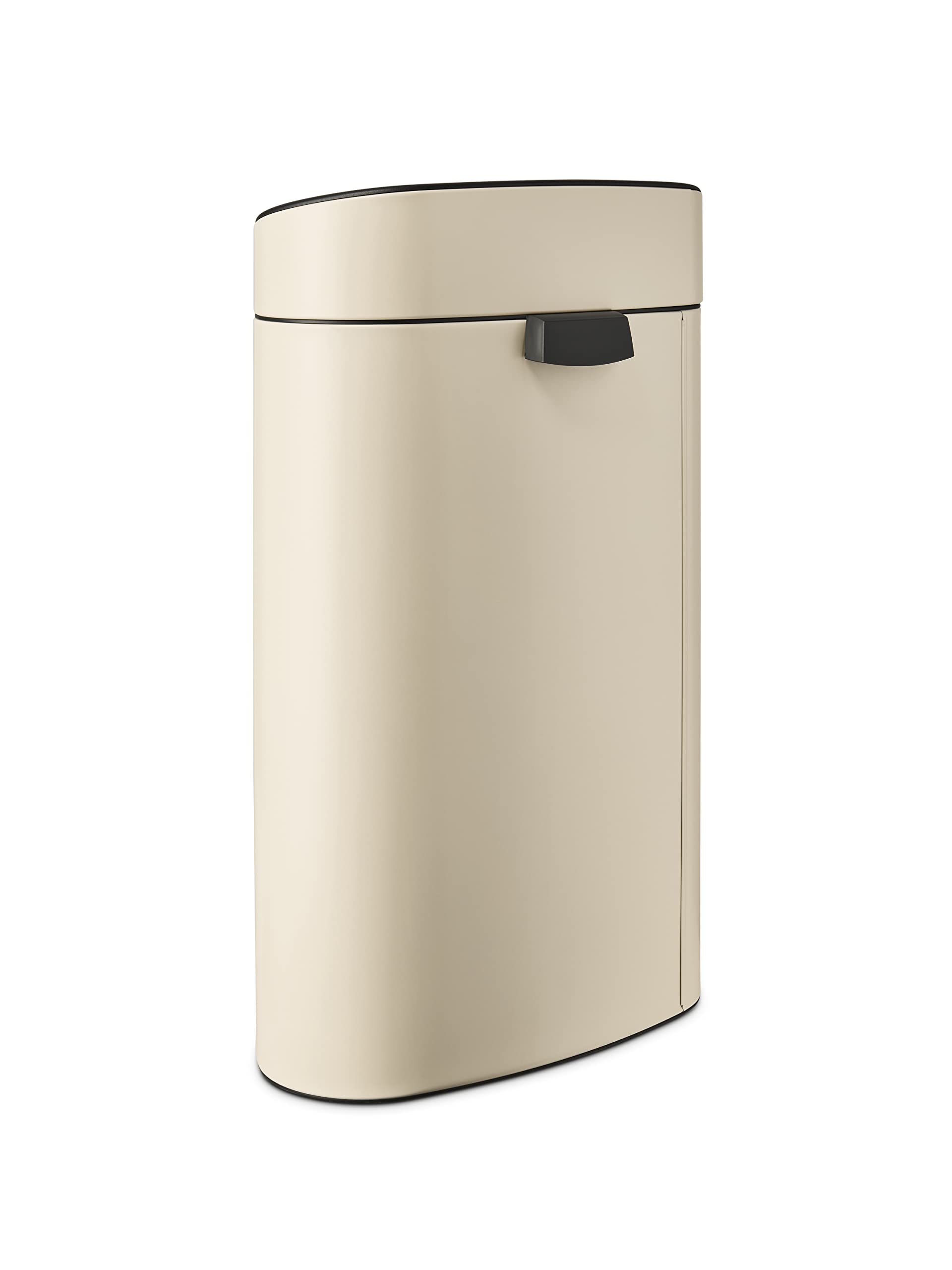 brabantia-press-top-kitchen-trash-can-with-flat-back-soft-beige-10-6-gallon-40l- image 3