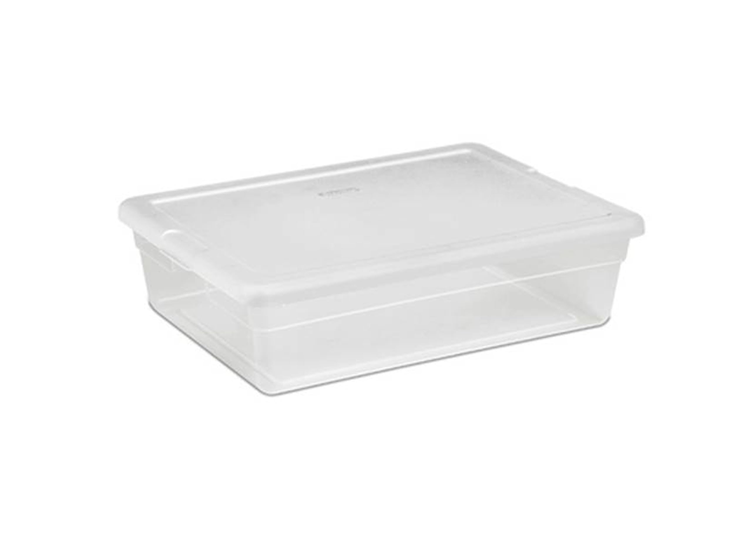 sterilite-28-quart-clear-bin-storage-box-tote-container-with-white-lid-60-pack image 2