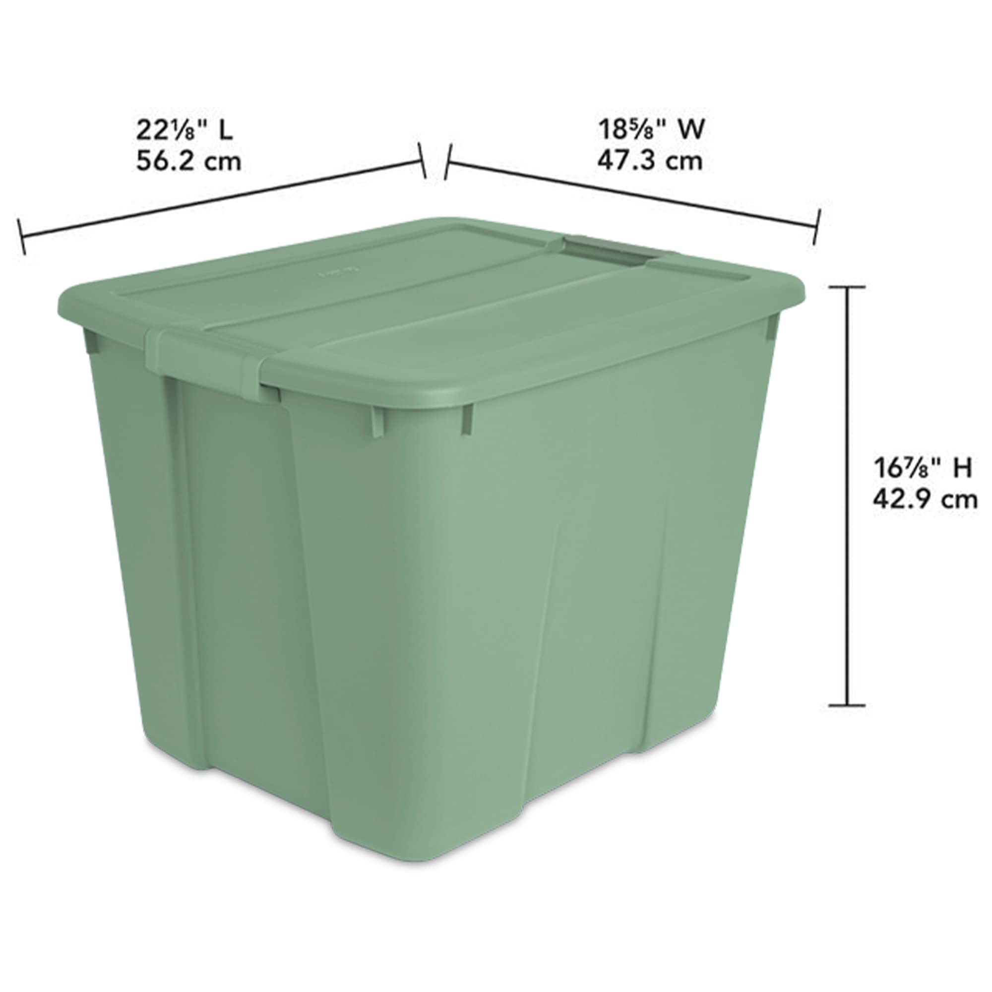 sterilite-20-gallon-stackable-plastic-storage-tote-with-latching-lid-6-pack-cris image 7
