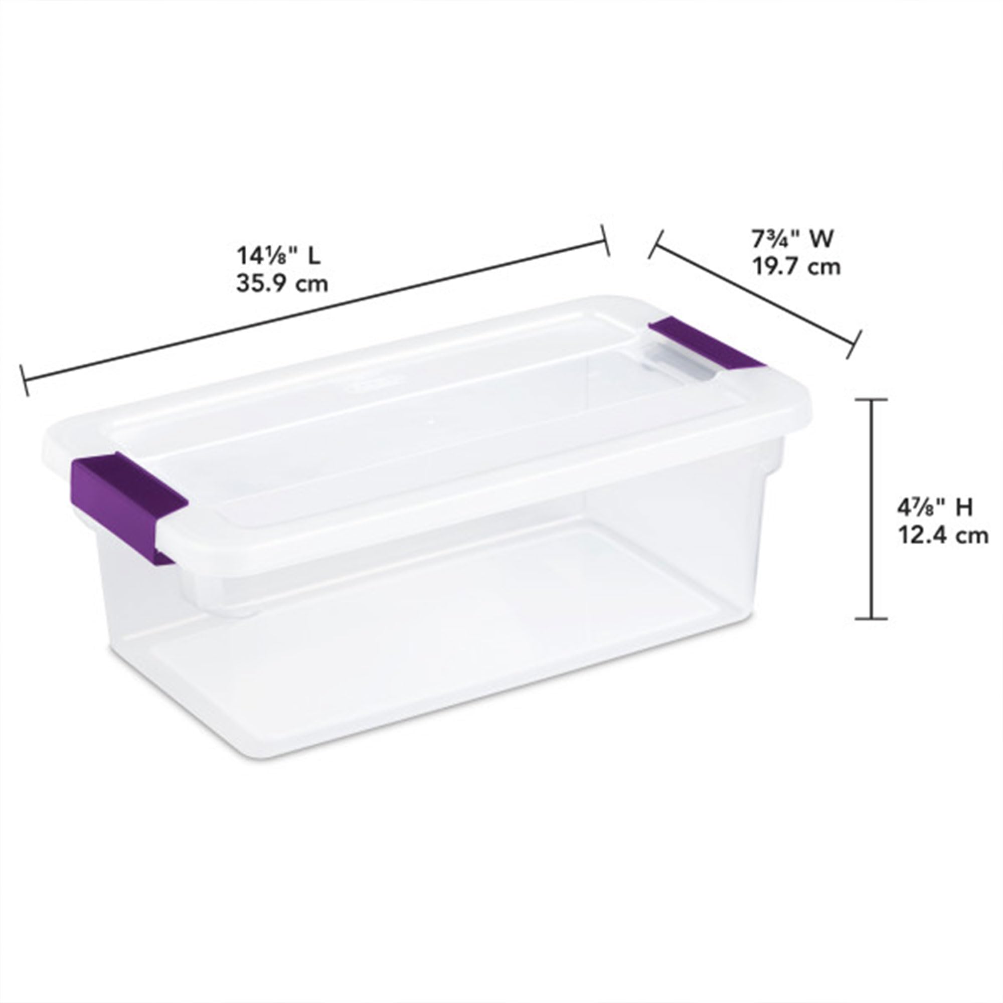 sterilite-6-qt-clearview-latch-storage-box-24-pack-stackable-clear-plastic-with- image 3