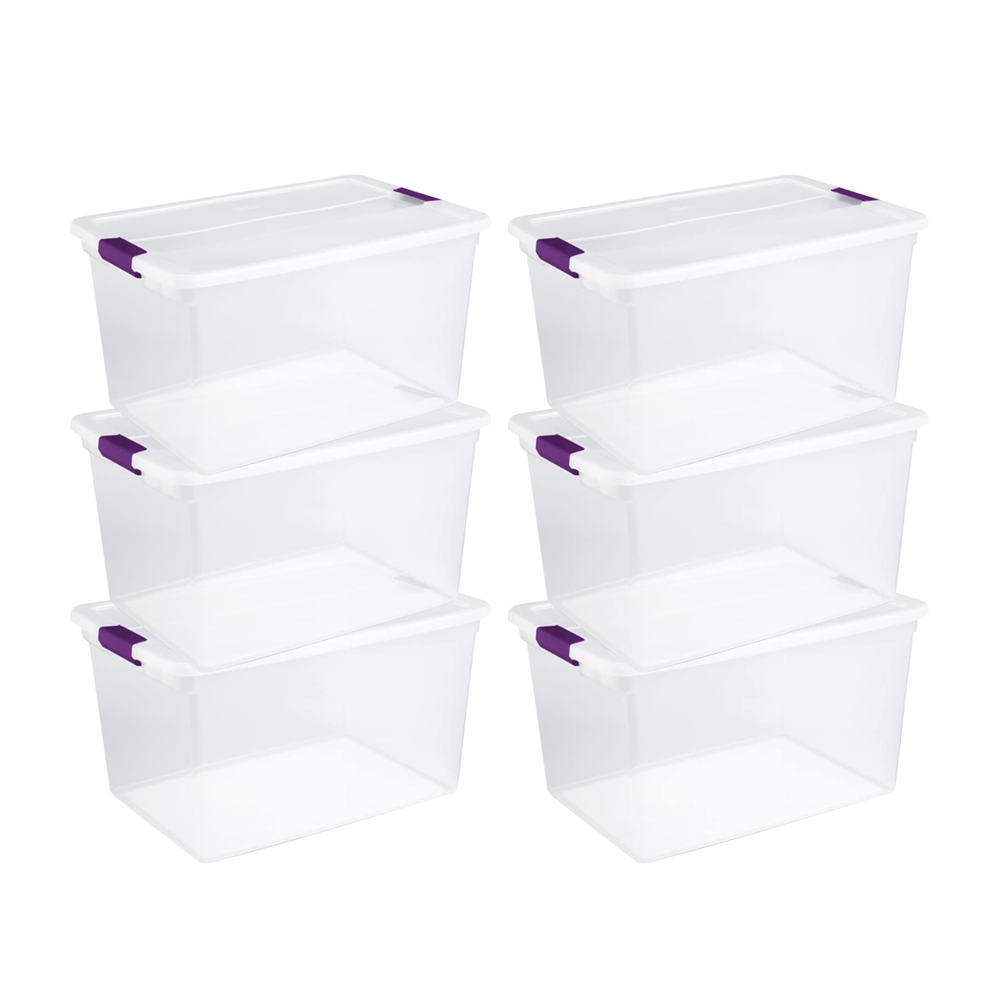 sterilite-clear-plastic-storage-totes-with-lids-6-pack-64-quart-and-6-pack-66-qu image 5