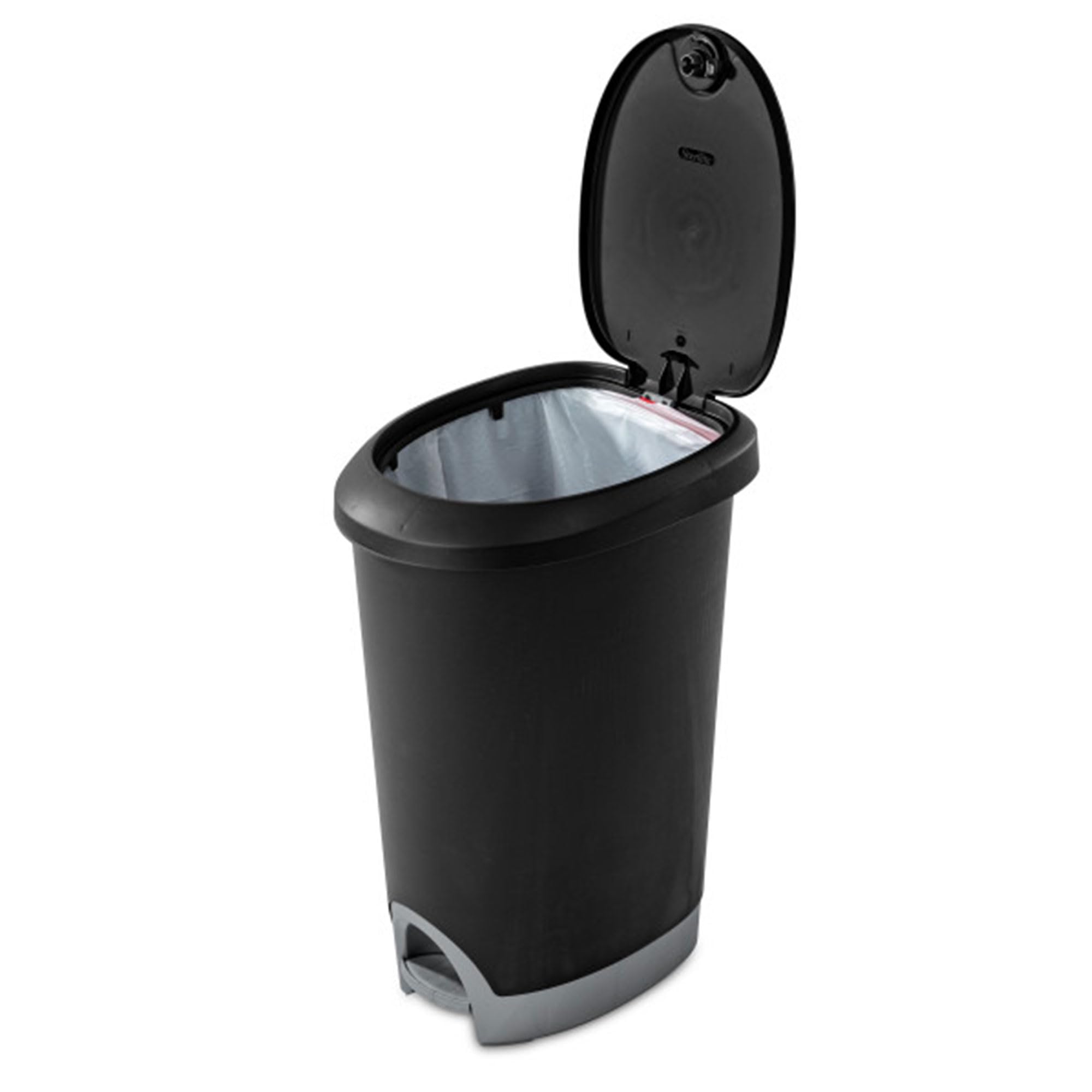 sterilite-12-6-gallon-locking-stepon-wastebasket-with-lid-black-6-pack image 8