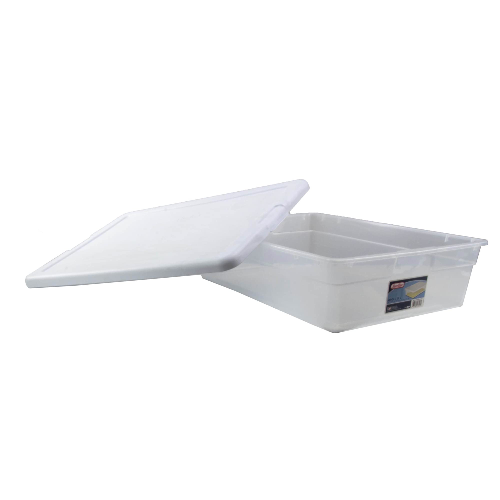 sterilite-28-quart-multipurpose-clear-plastic-stacking-storage-container-tote-wi image 5