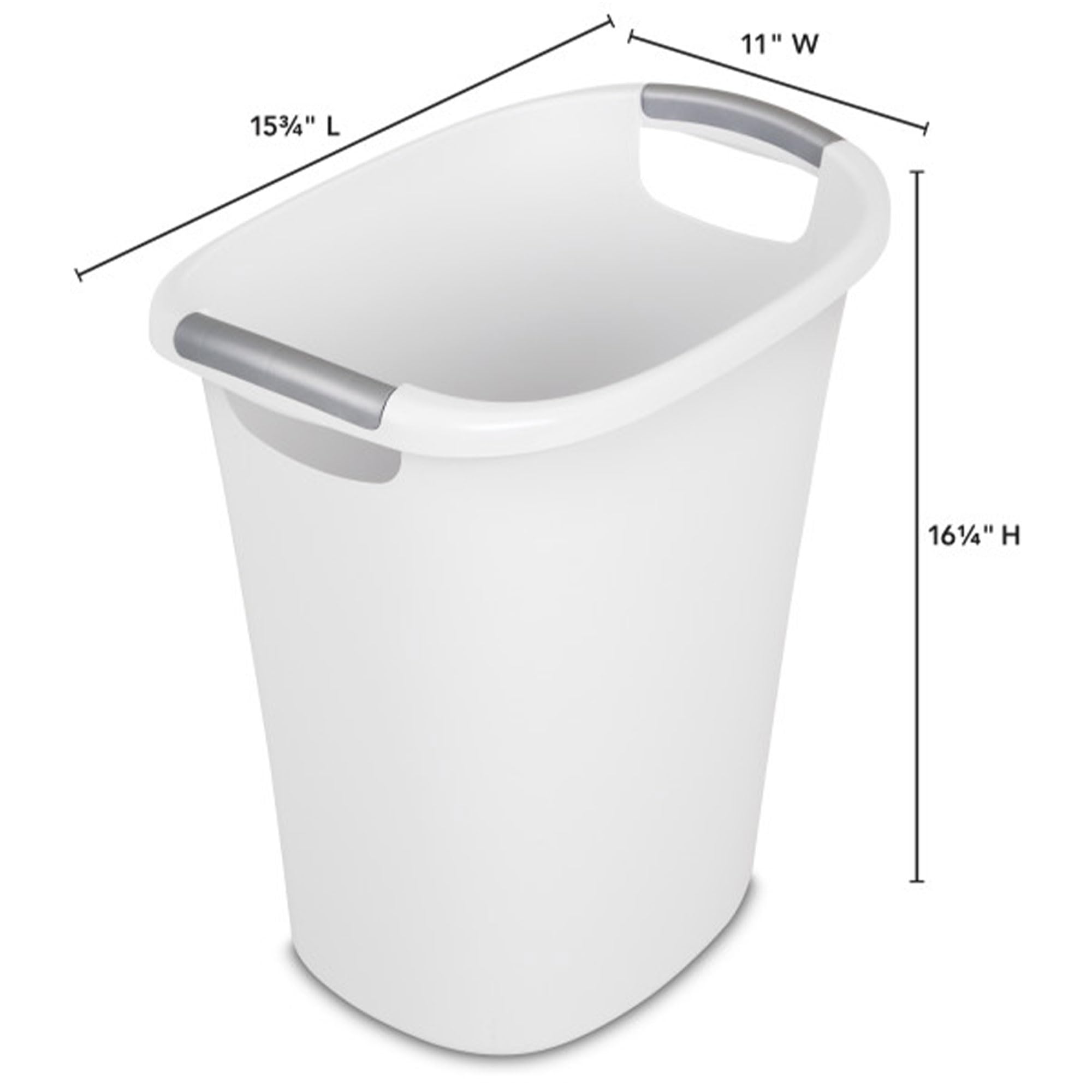 sterilite-6-gallon-ultra-wastebasket-white-with-titanium-inserts-6-pack image 2