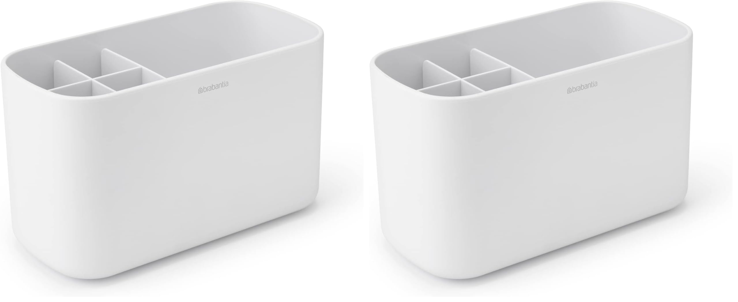 brabantia-renew-bathroom-caddy-white-with-5-compartments-and-drainage-holes image 7
