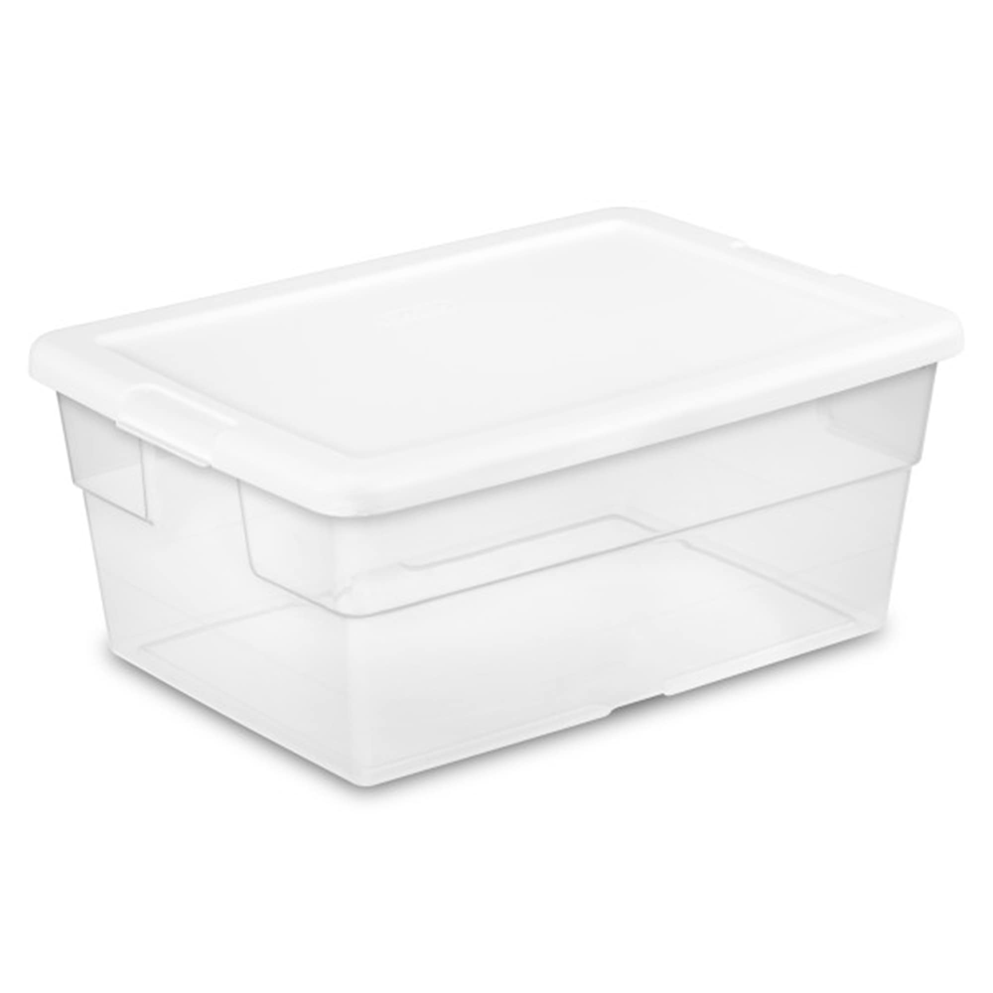 sterilite-16-quart-clear-stacking-storage-container-box-with-secure-latching-lid image 1