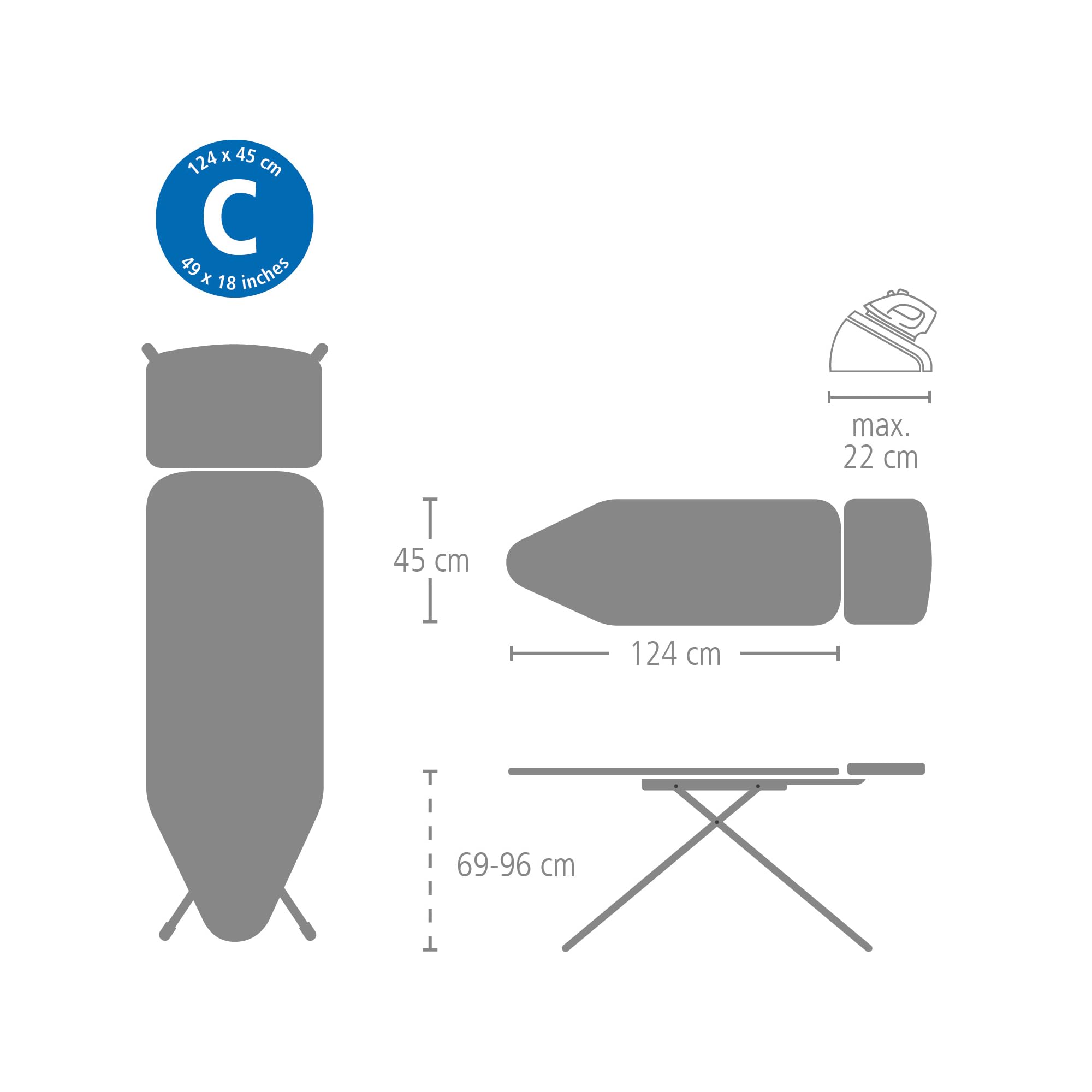 brabantia-replacement-ironing-board-cover-top-layer-only-fits-xl-comfort-board-s image 3