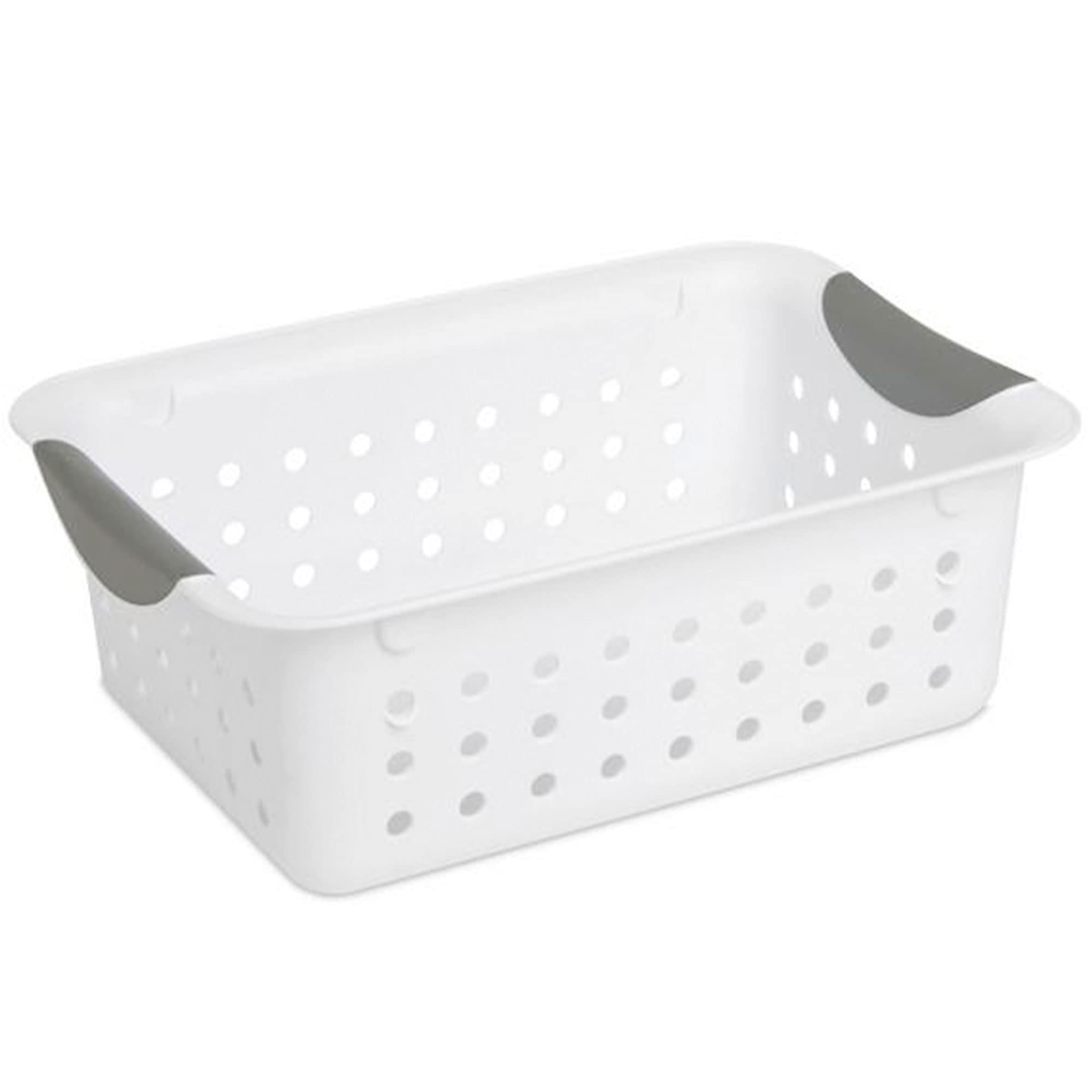 sterilite-16228012-small-ultra-plastic-storage-bin-organizer-baskets-white-12-pa image 2
