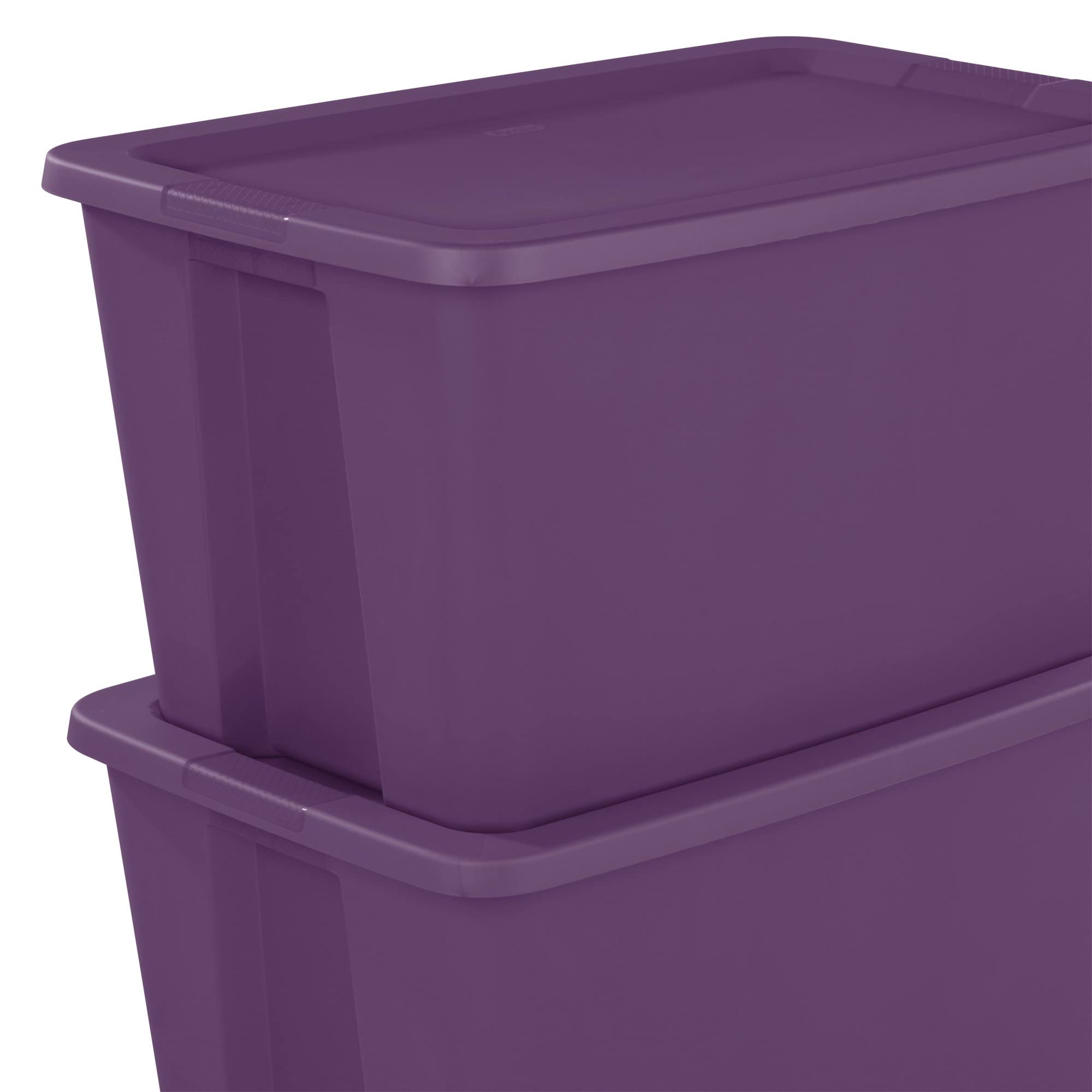 sterilite-lidded-stackable-30-gallon-storage-tote-with-molded-in-handles-6-pack- image 3