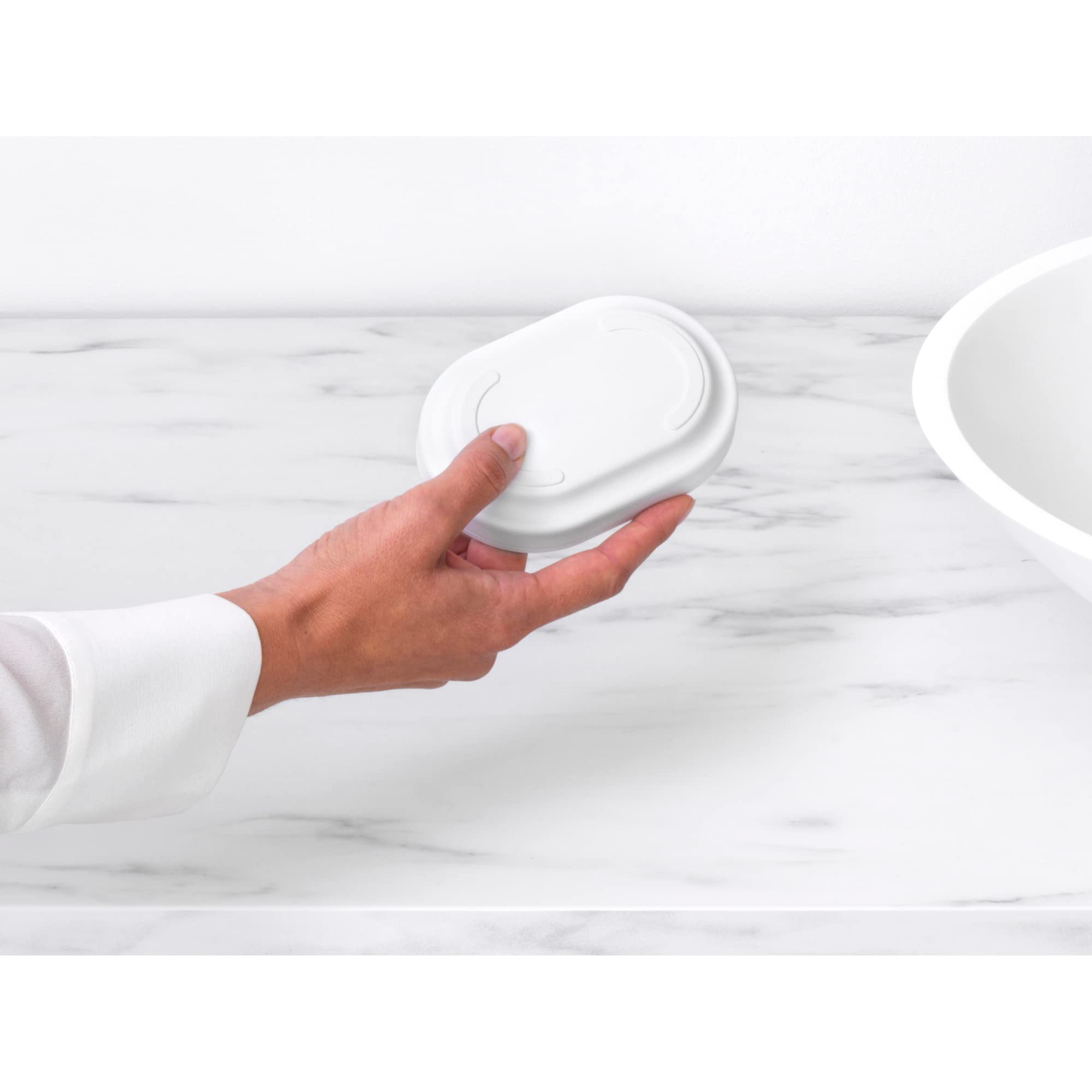 brabantia-mindset-soap-dish-mineral-fresh-white-anti-rust-metal-non-slip-basin-s image 5