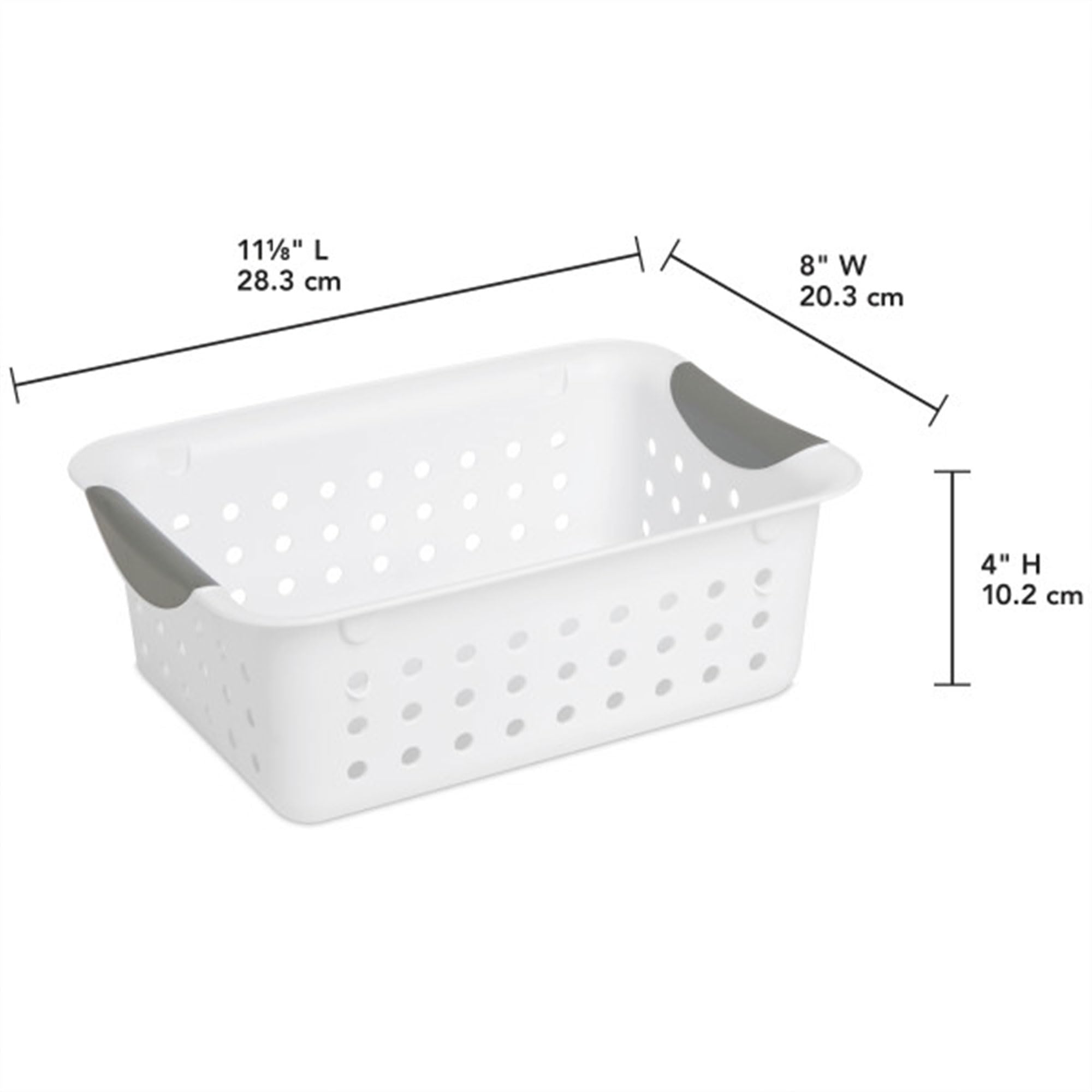 sterilite-12-pack-ultra-basket-small-open-plastic-bins-for-countertop-cabinet-an image 2