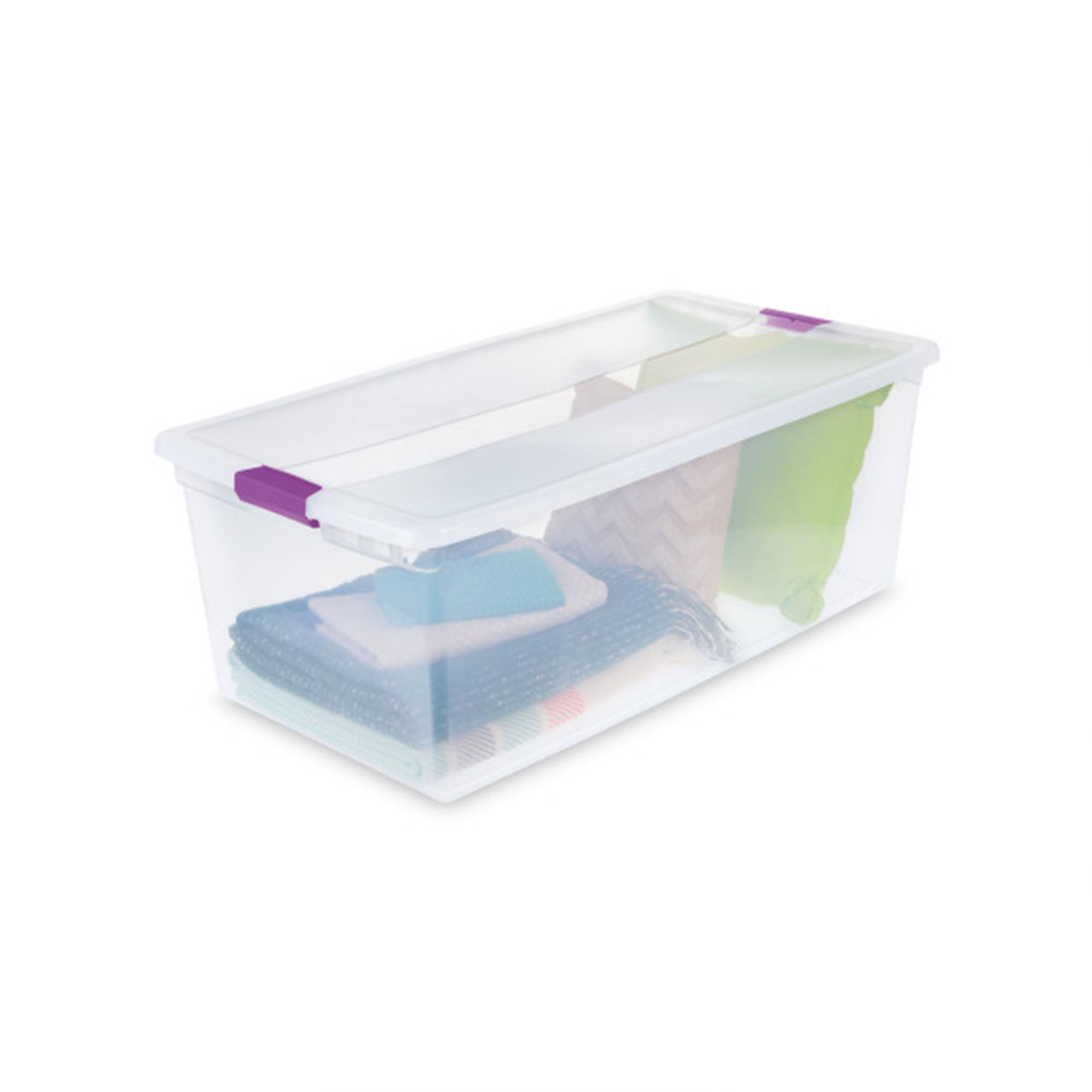 sterilite-clearview-latch-box-110-quart-stackable-storage-bins-with-latching-lid image 4
