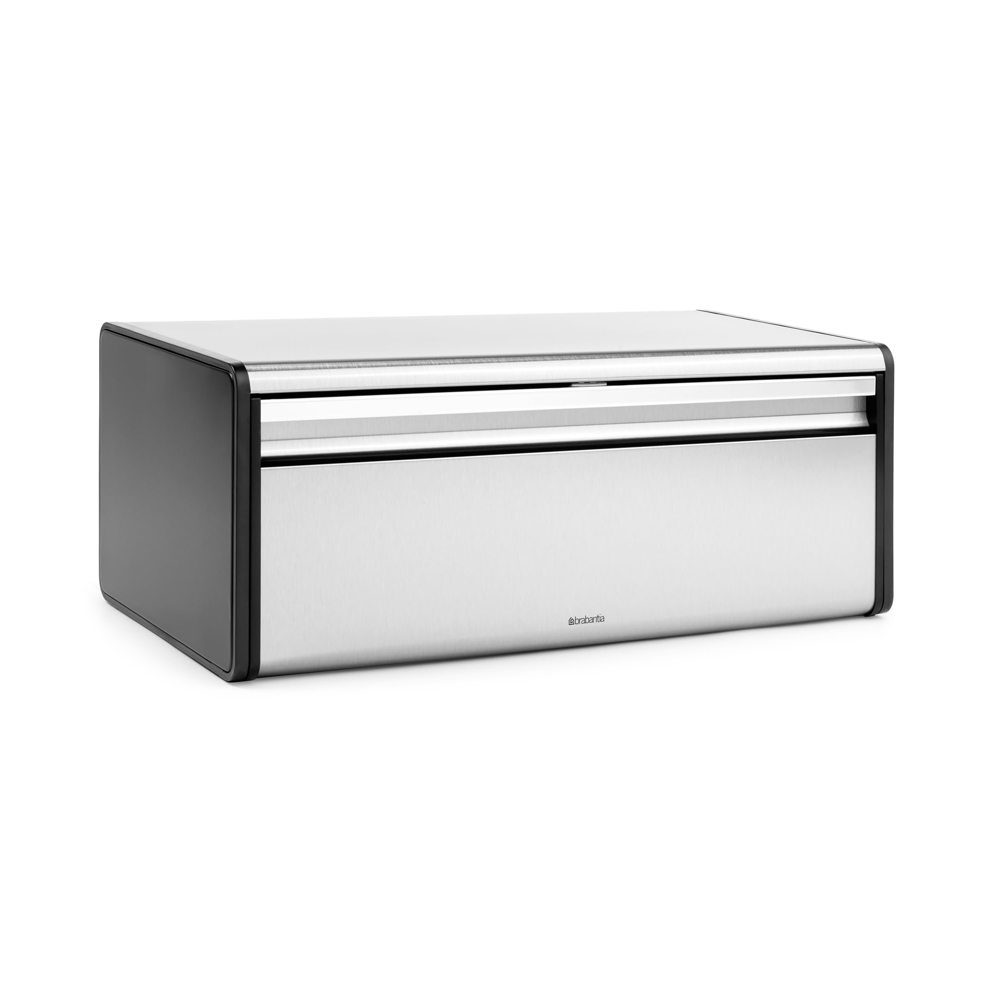 brabantia-rectangular-fall-front-bread-box-matt-steel-large-capacity-with-magnet image 2