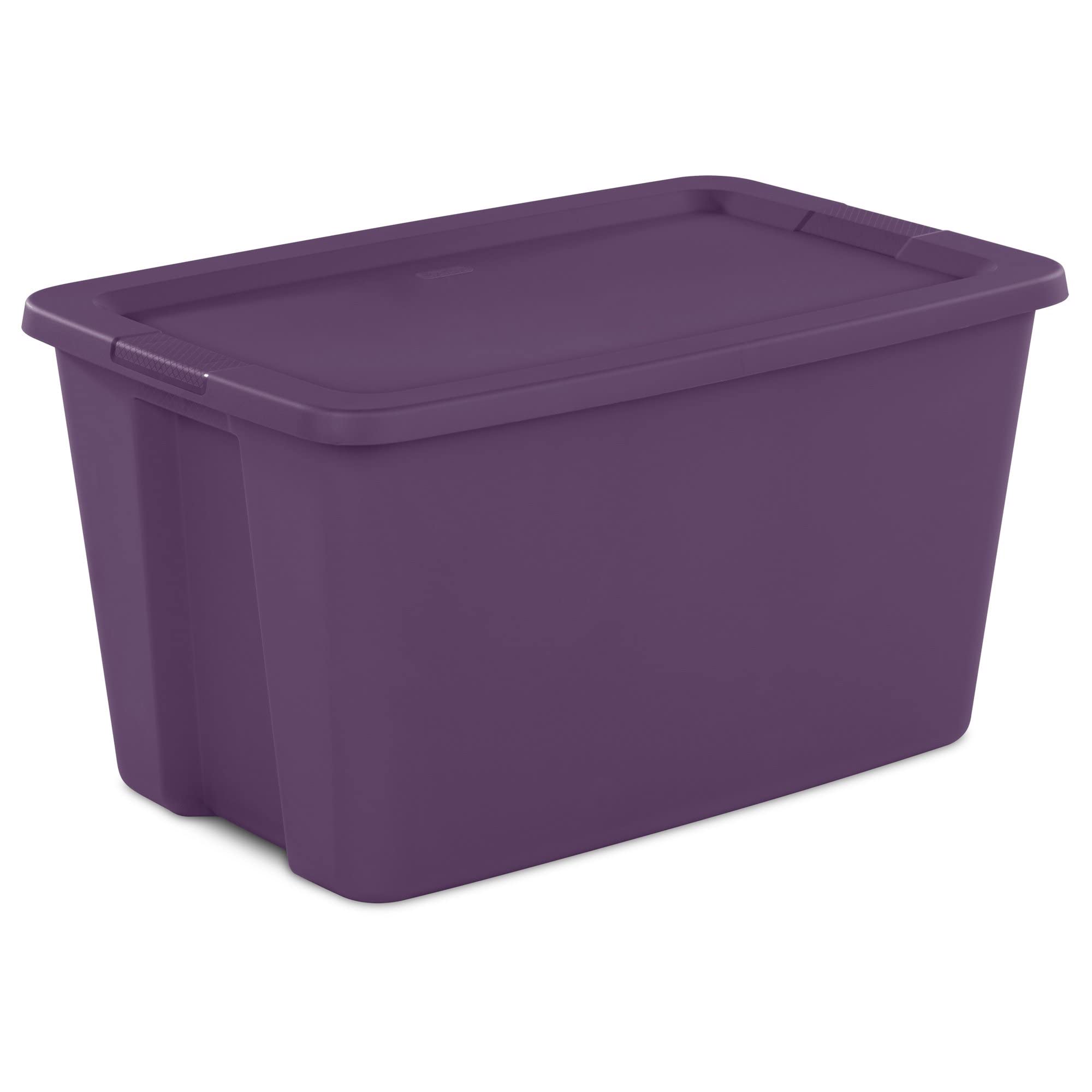 sterilite-lidded-stackable-30-gallon-storage-tote-with-molded-in-handles-6-pack- image 2