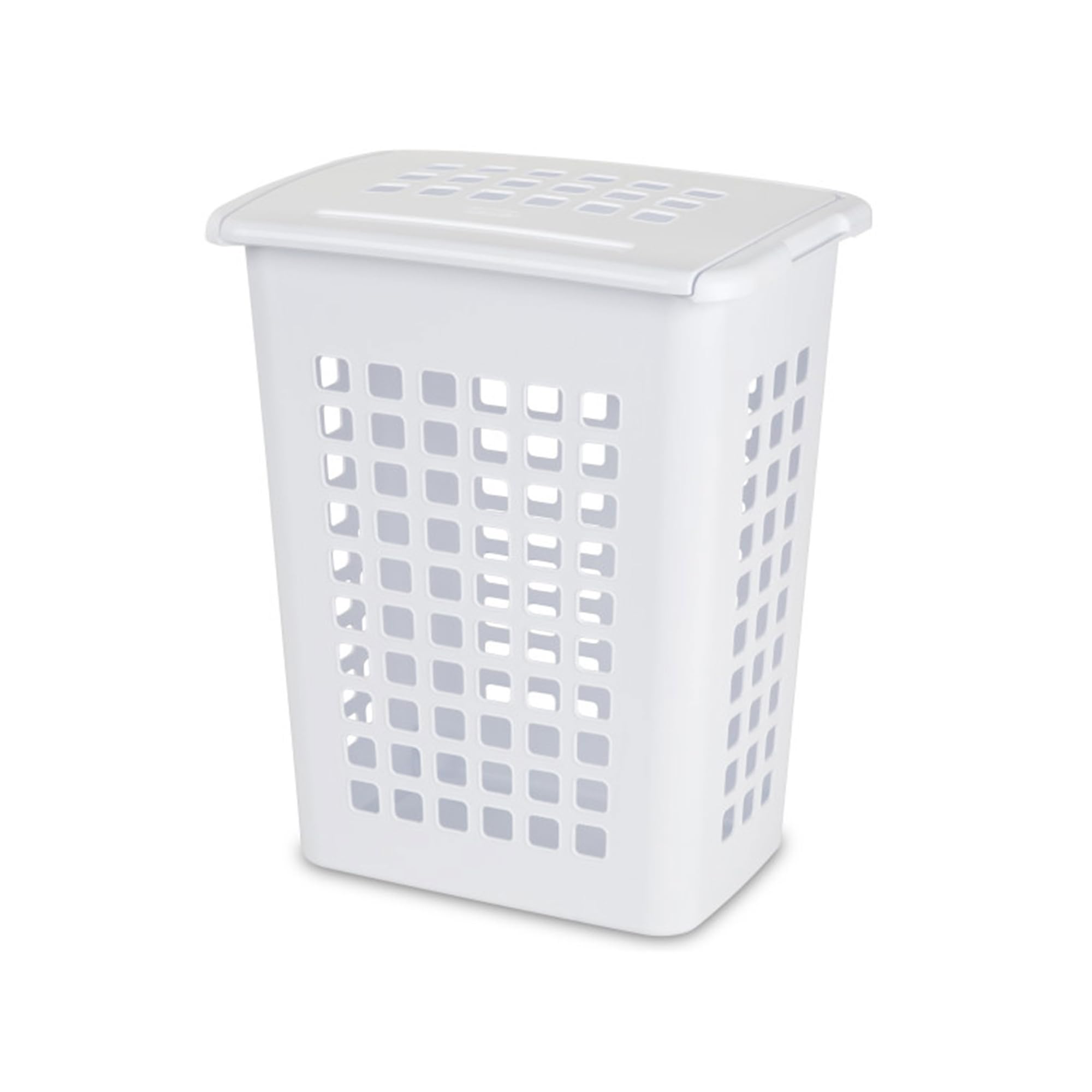 sterilite-4-pack-lifttop-laundry-hamper-tall-rectangular-plastic-basket-with-lid image 1
