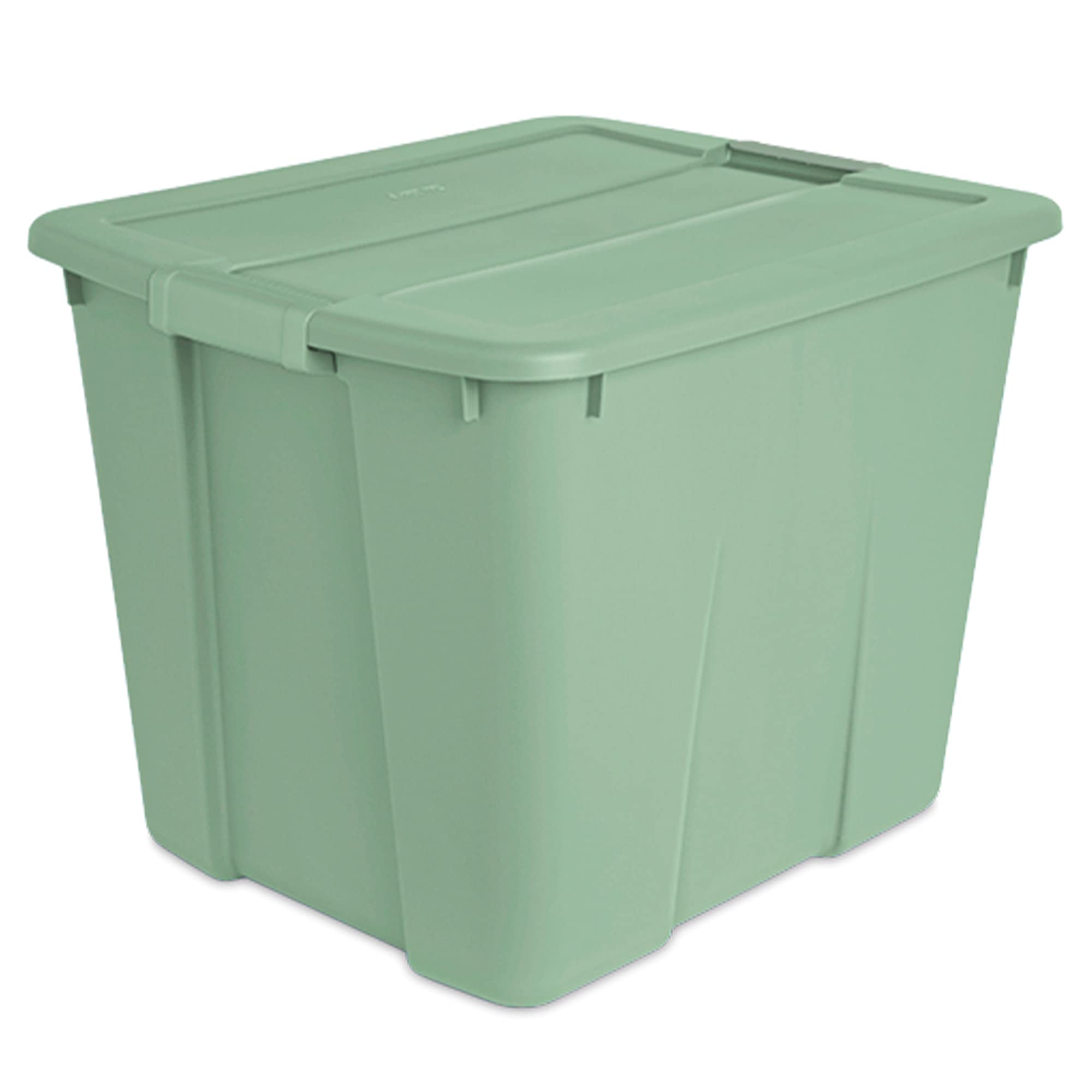 sterilite-20-gallon-stackable-plastic-storage-tote-with-latching-lid-6-pack-cris image 2