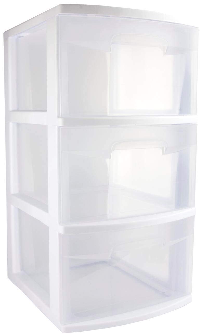 sterilite-home-3-drawer-wide-wheeled-plastic-storage-container-white-29308002 image 3