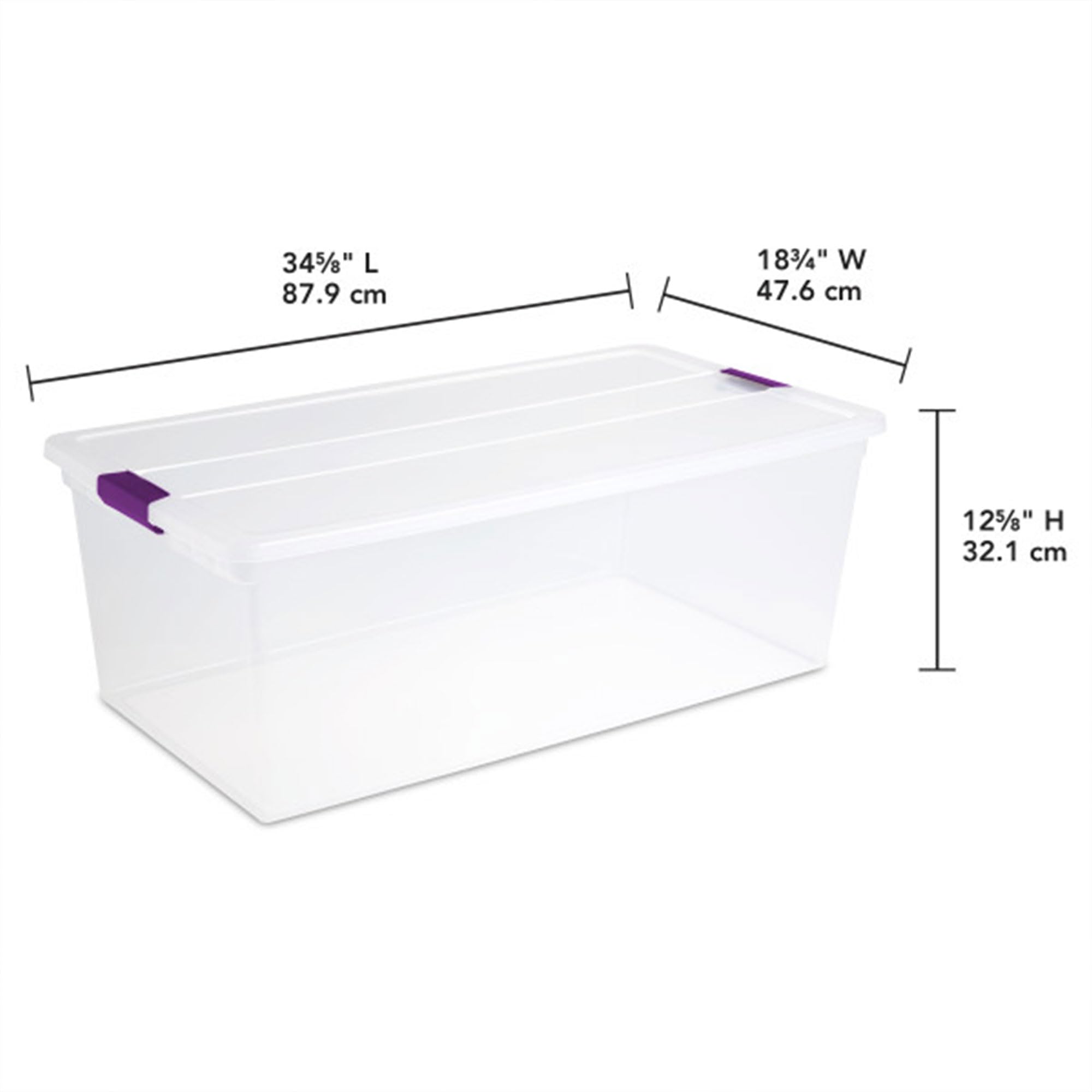 sterilite-clearview-latch-box-110-quart-stackable-storage-bins-with-latching-lid image 2