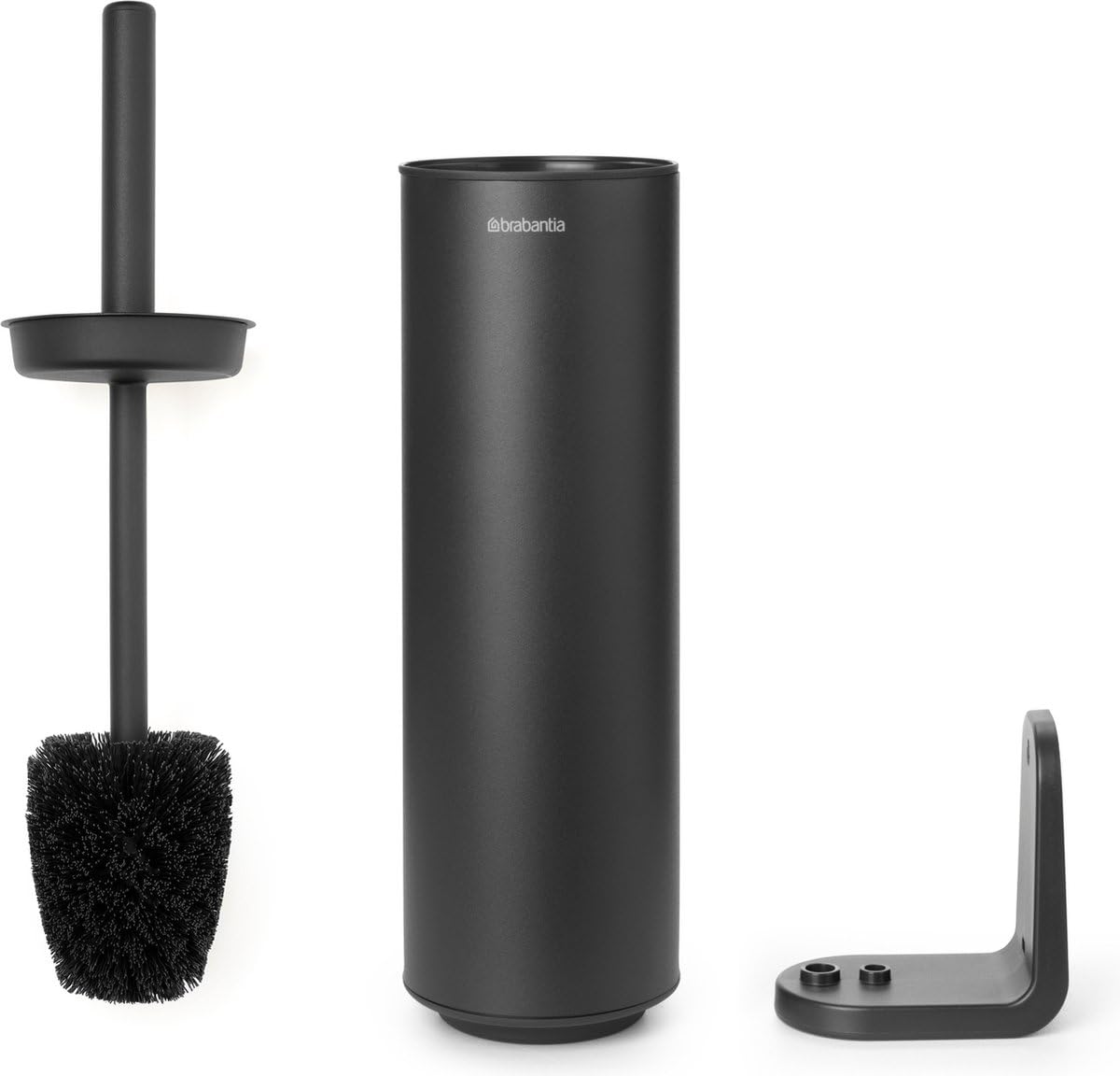 brabantia-mindset-toilet-brush-holder-mineral-infinite-gray-wall-mountable-remov image 2