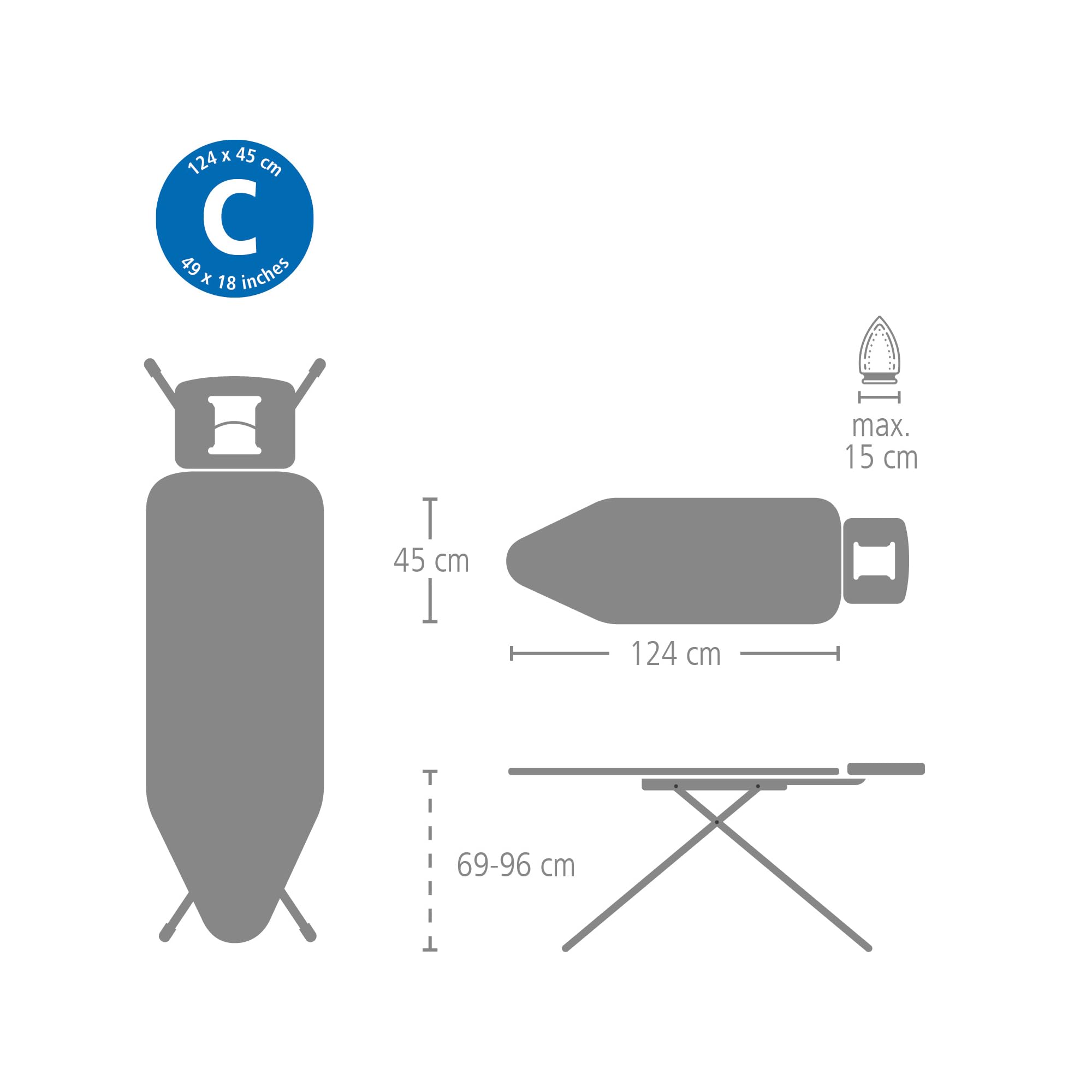 brabantia-xl-comfort-ironing-board-with-solid-steam-iron-rest-large-size-c-fairt image 2