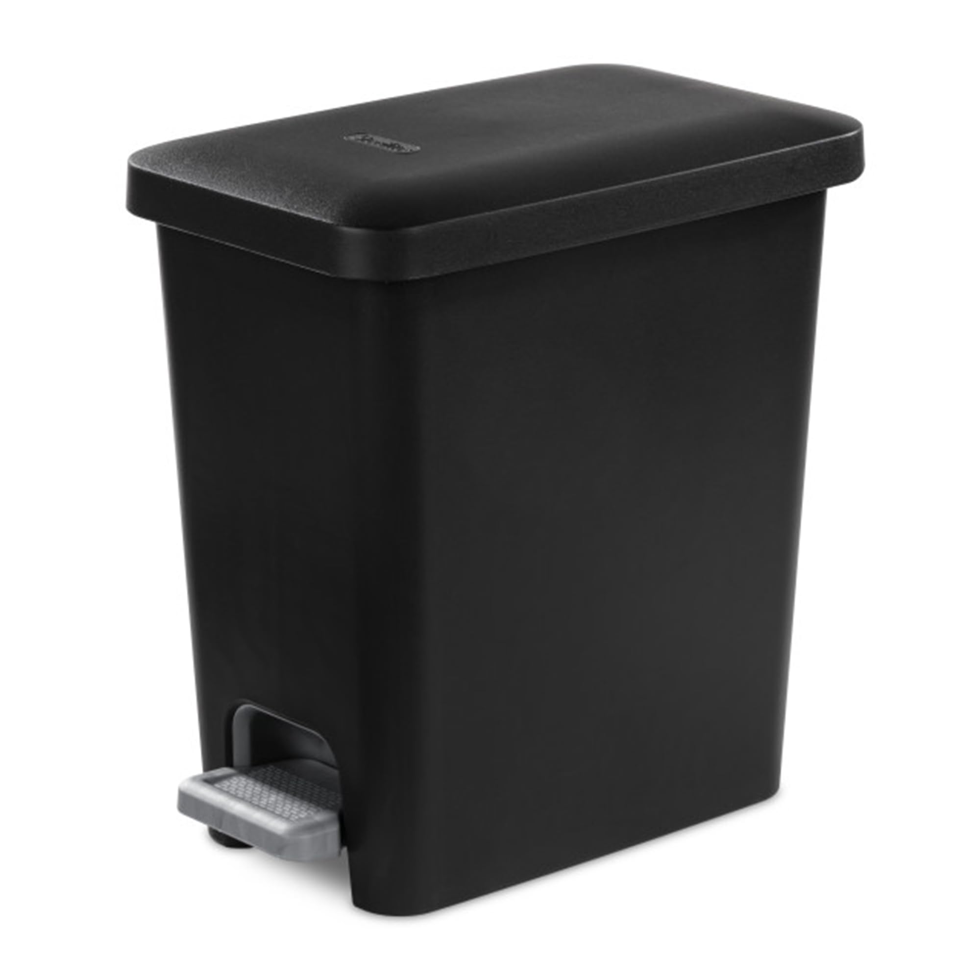 sterilite-2-7-gallon-rectangular-stepon-wastebasket-with-lid-2-pack-small-plasti image 2