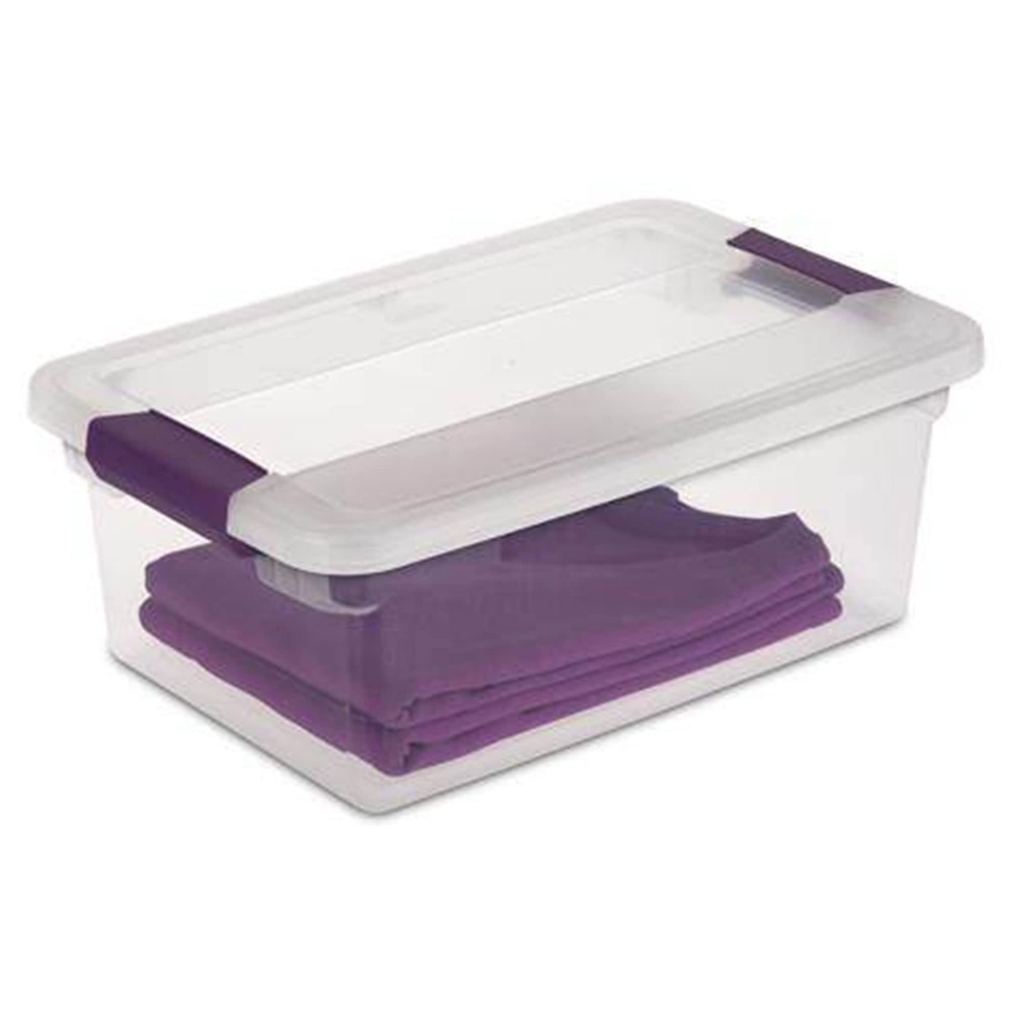 sterilite-27-quart-15-quart-clear-latch-lid-storage-totes-18-pack-6x27qt-12x15qt image 5