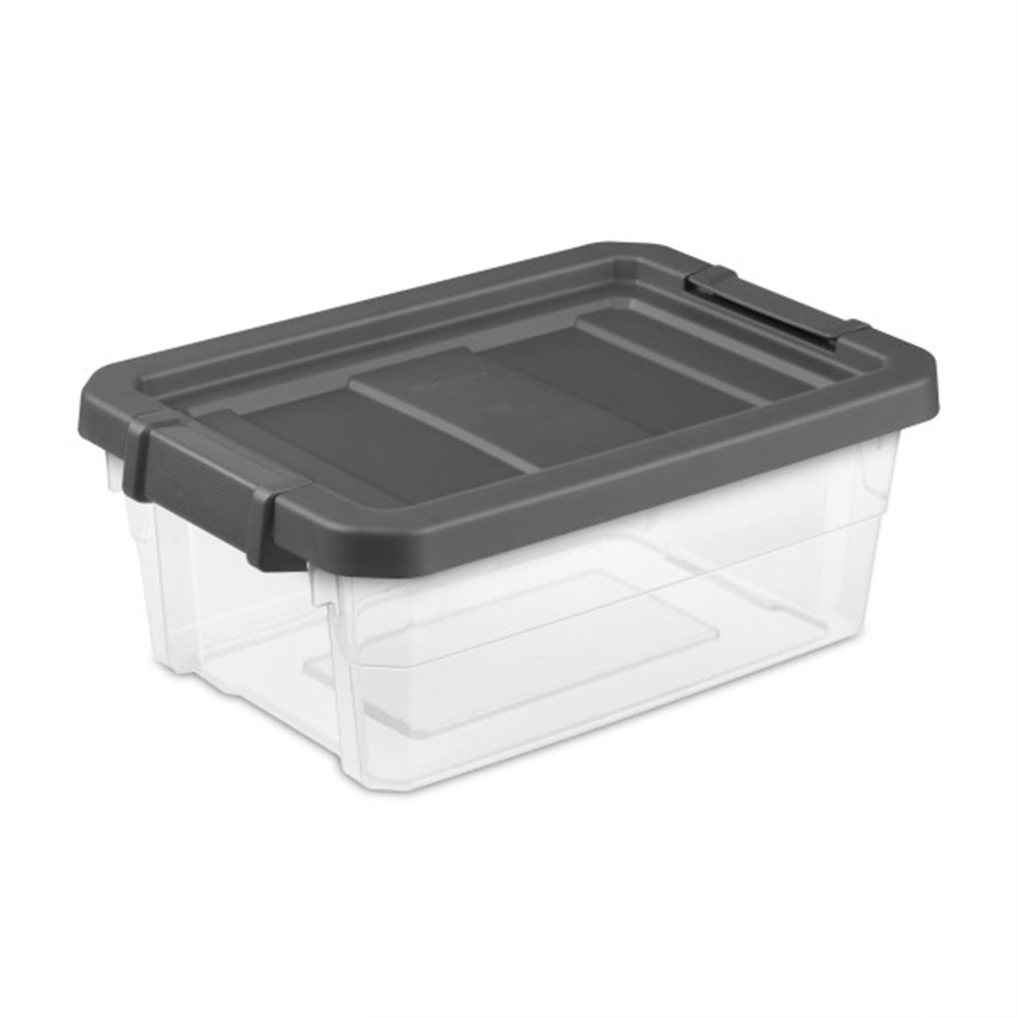 sterilite-16-quart-modular-stacker-box-with-latching-lids-12-pack-clear-plastic- image 2