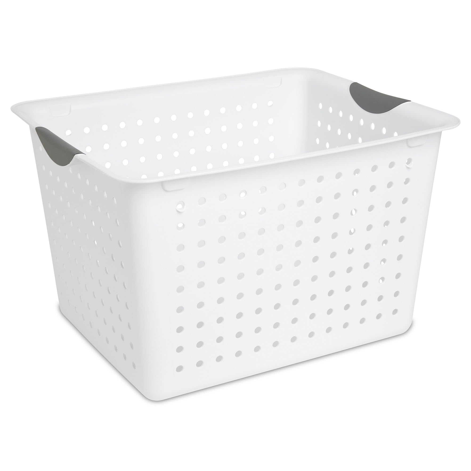 sterilite-6-pack-deep-ultra-basket-large-open-top-plastic-storage-bin-white-16x1 image 1