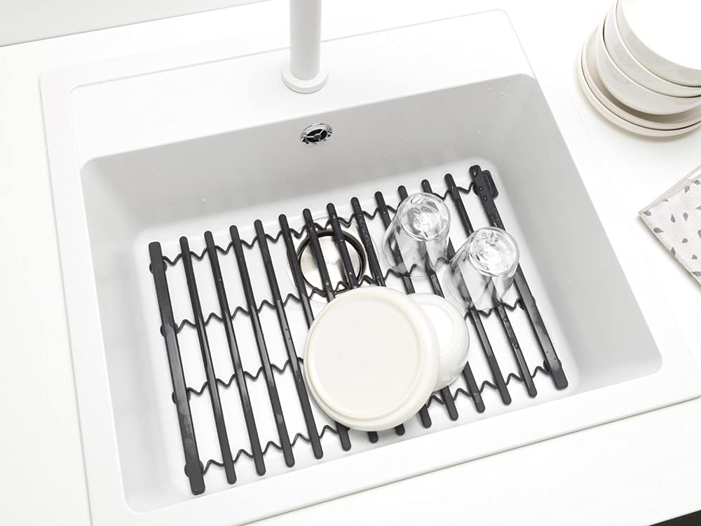 brabantia-extendable-dish-drying-mat-dark-gray-silicone-heat-resistant-kitchen-m image 7
