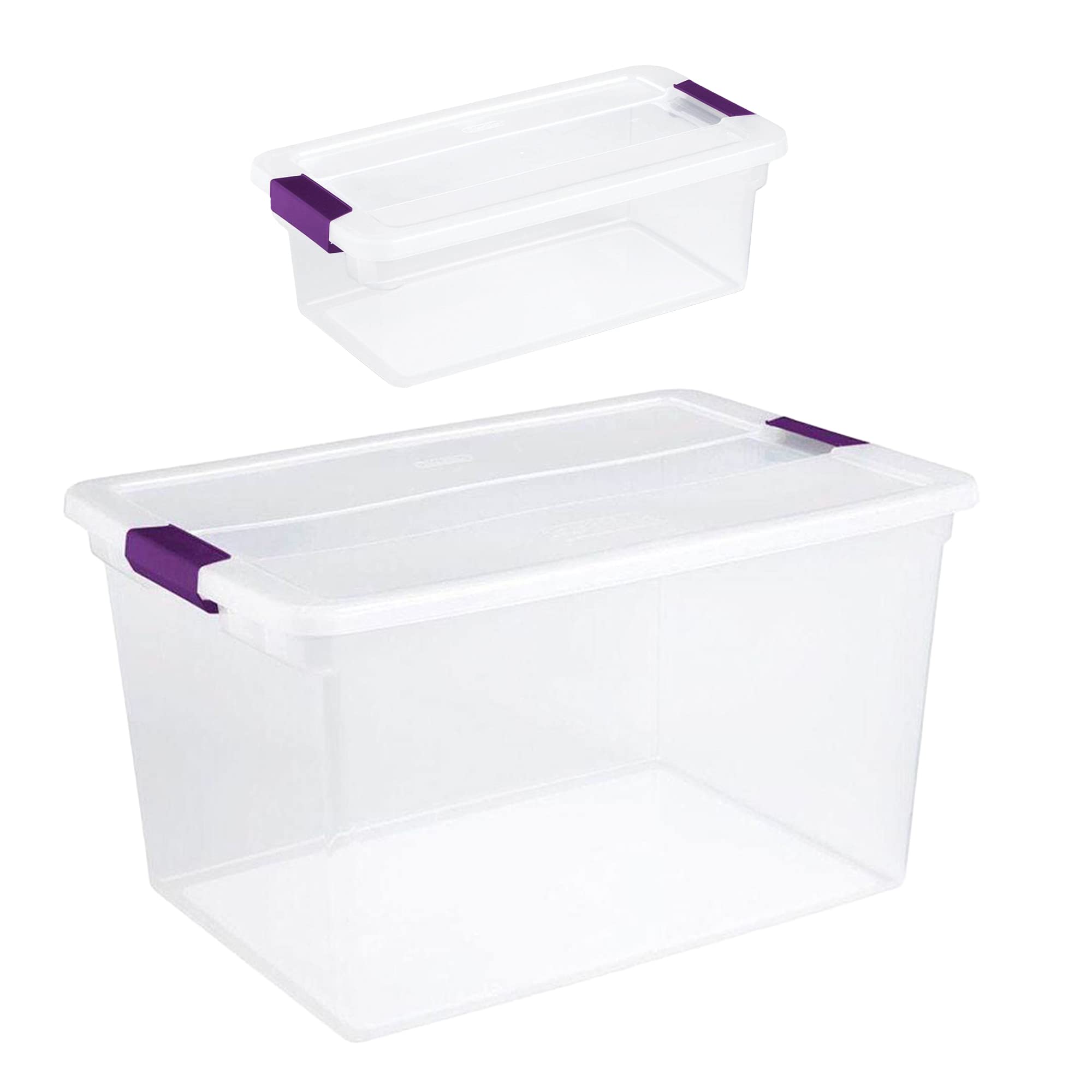 sterilite-6-pack-66-qt-12-pack-6-qt-clearview-latch-box-stackable-clear-plastic- image 1