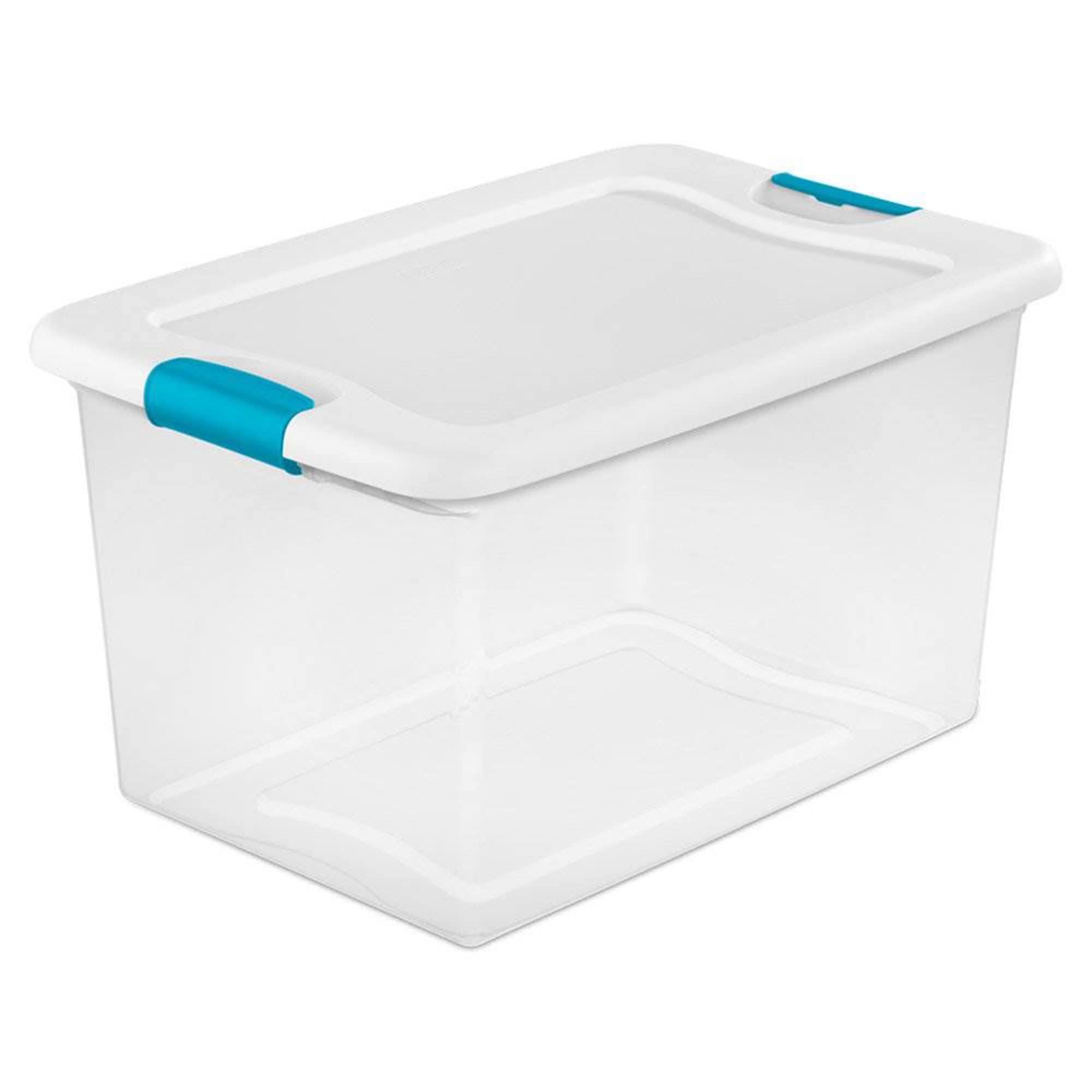sterilite-6-pack-64-qt-latching-storage-totes-4-pack-deep-clip-boxes image 2