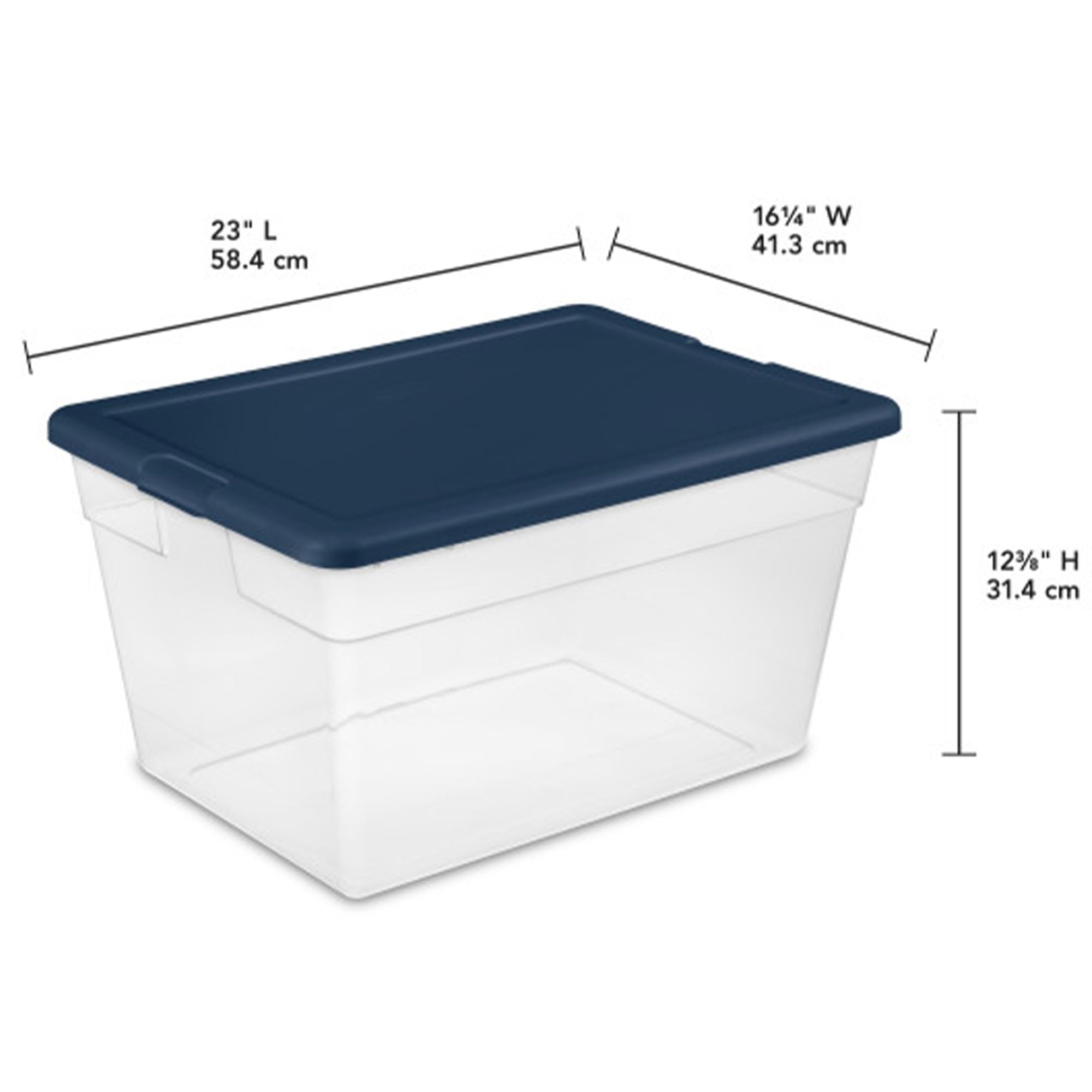 sterilite-56-quart-stackable-storage-box-with-lid-16-pack-marine-blue image 3