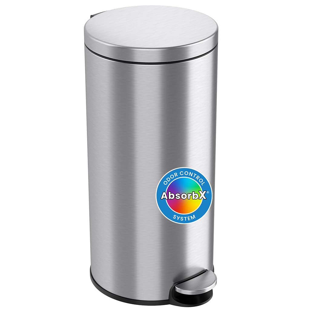 itouchless-softstep-8-gallon-kitchen-step-trash-can-with-odor-filter-removable-i image 1