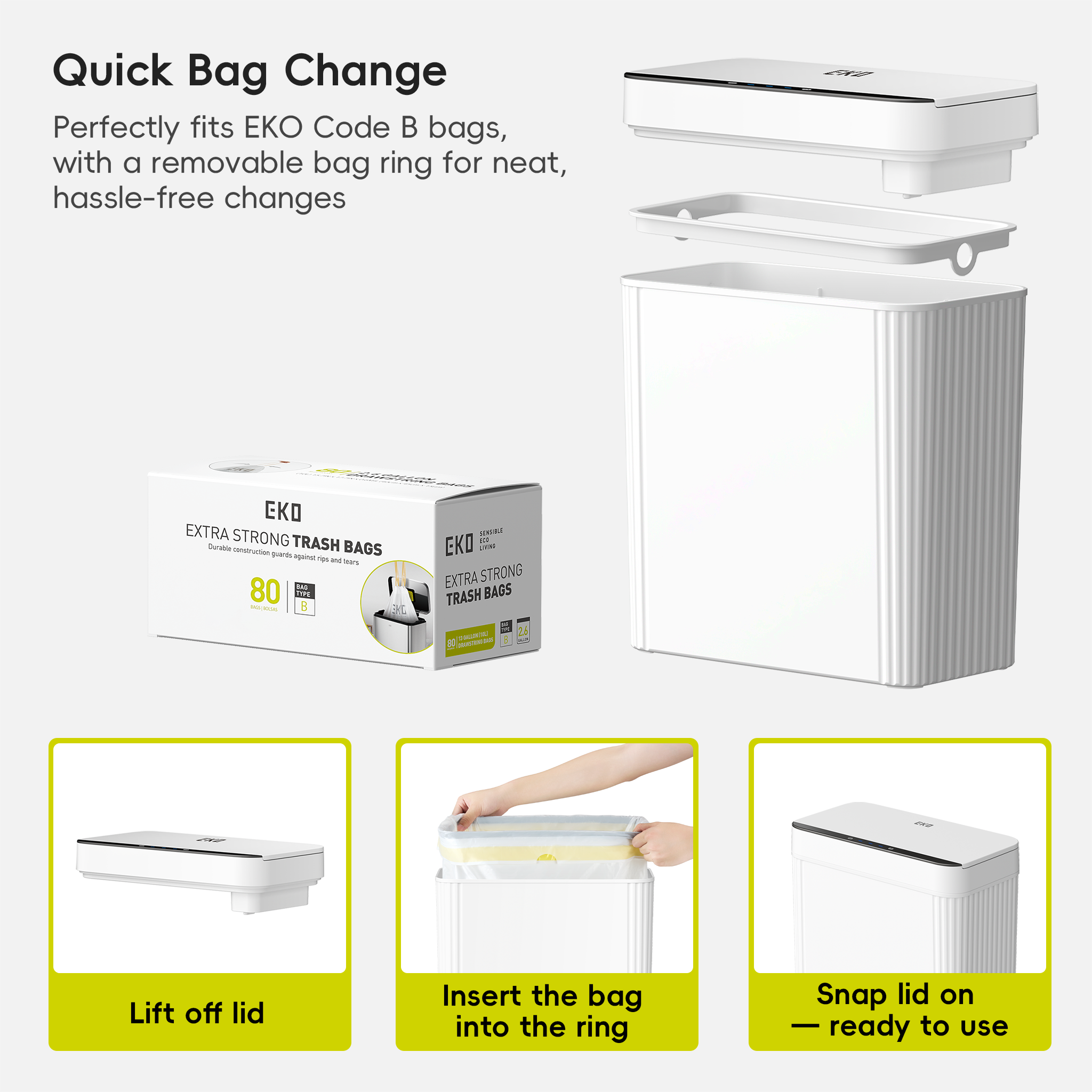 eko-brio-10l-2-6-gallon-motion-sensor-trash-can-white-compact-design image 6